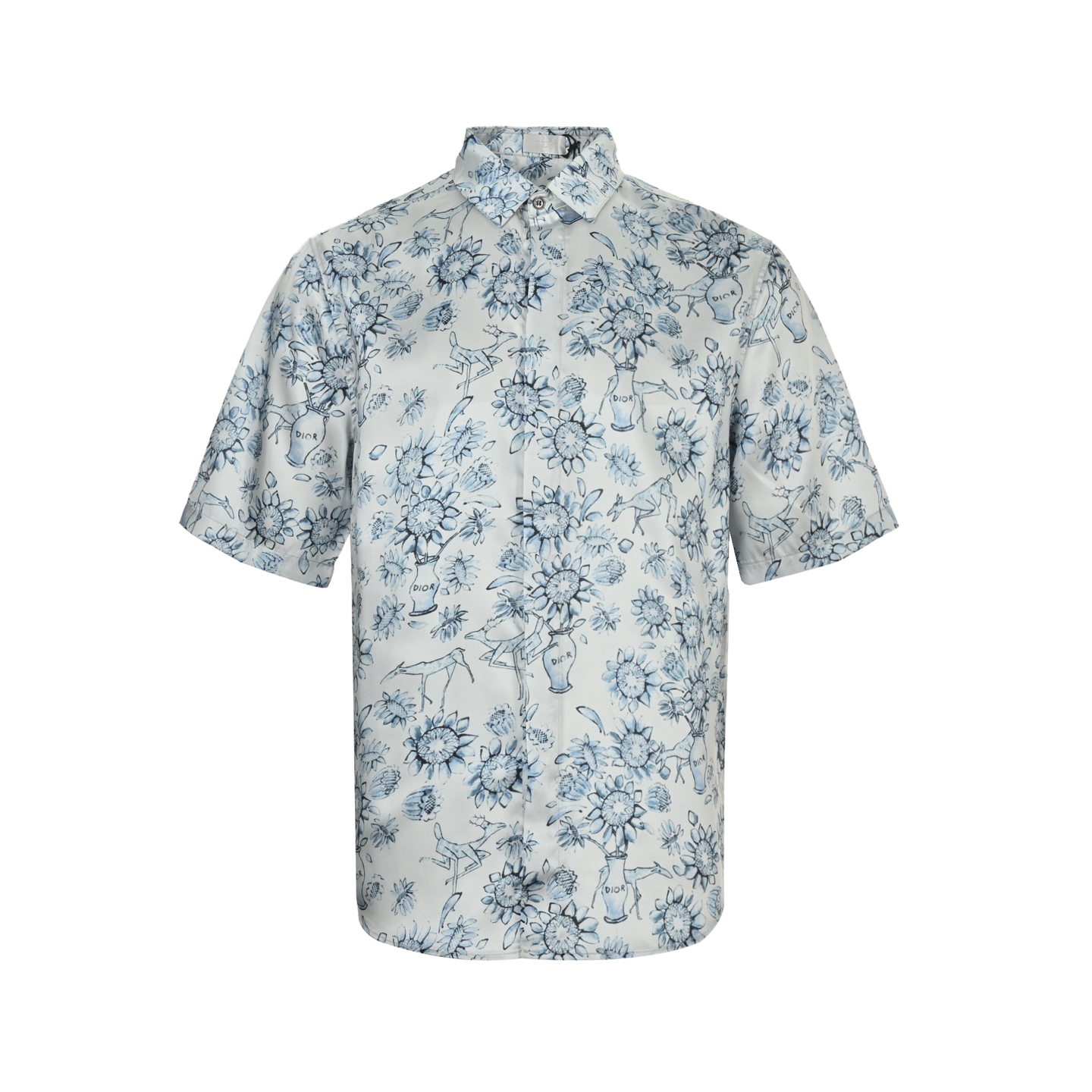 Dior/迪奥 25ss 花卉动物满印短袖衬衫 Dior春夏新款衬衫