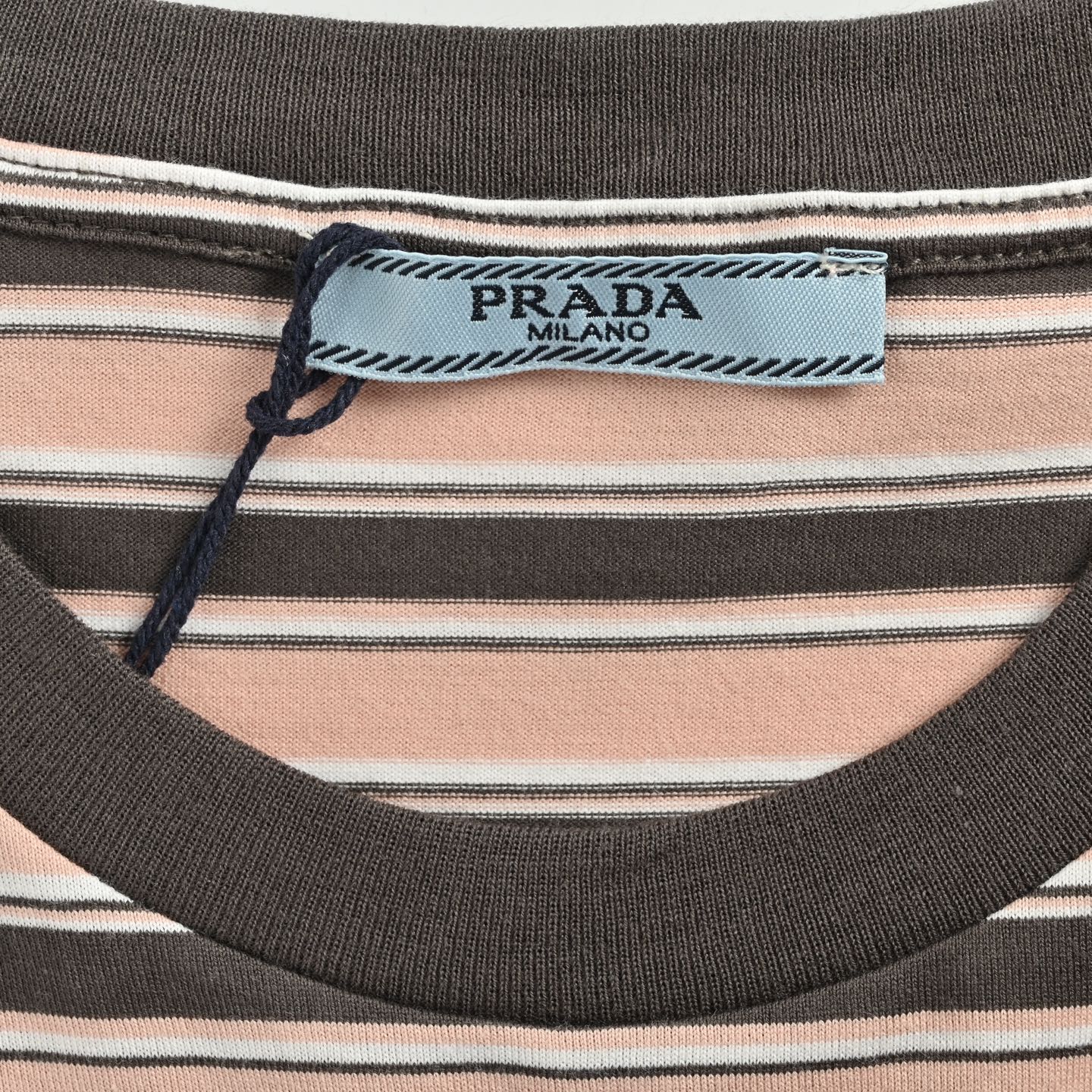 Prada/普拉达 25ss 粉色条纹短袖