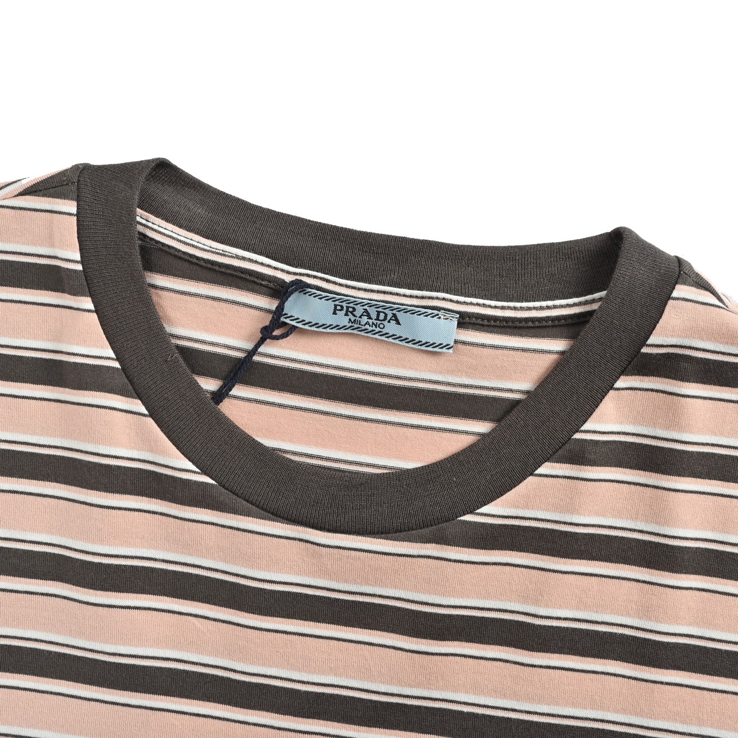 Prada/普拉达 25ss 粉色条纹短袖
