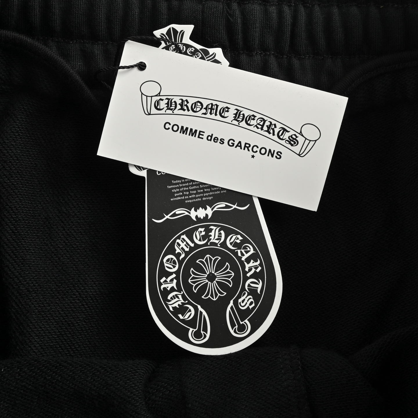 Chrome Hearts/克罗心 25ss 贴布马蹄十字架刺绣短裤 短裤 黑 白