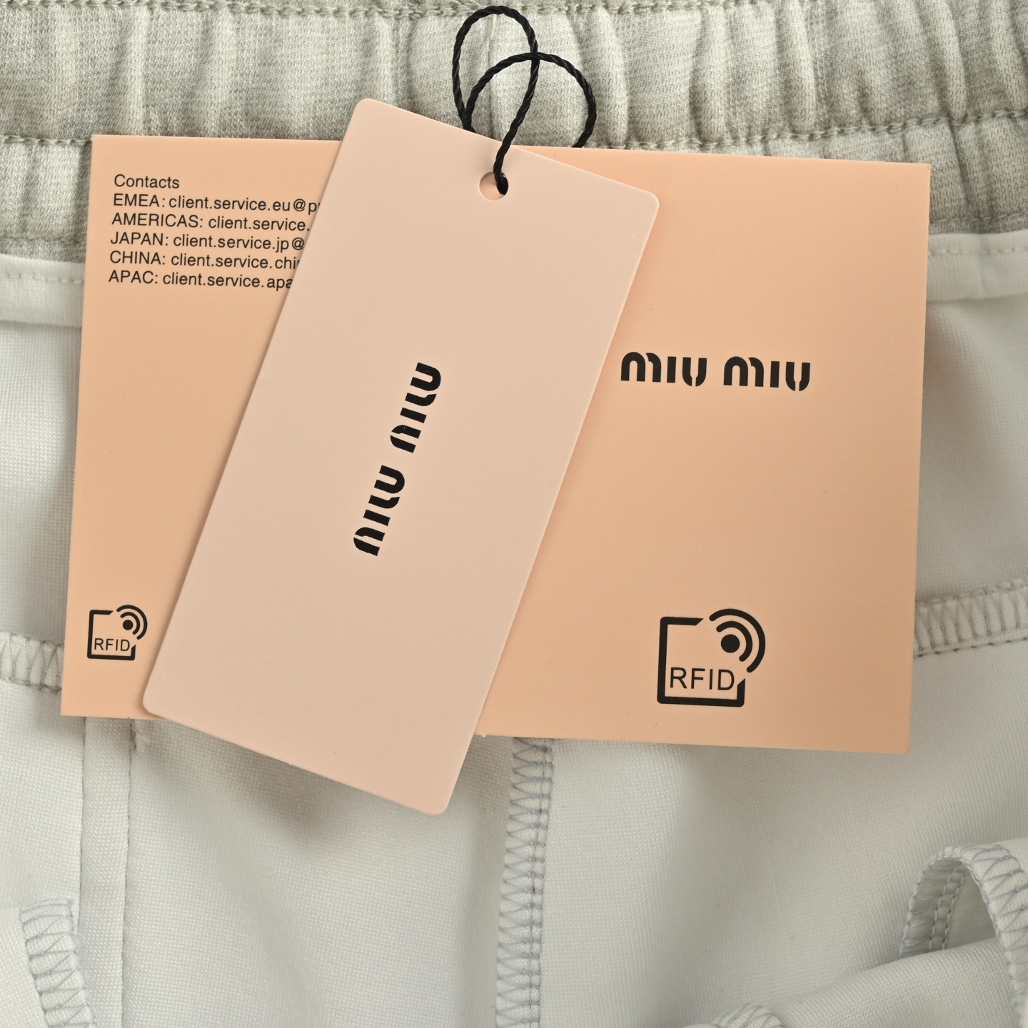 Miu Miu/缪缪 水洗刺绣徽标短裤