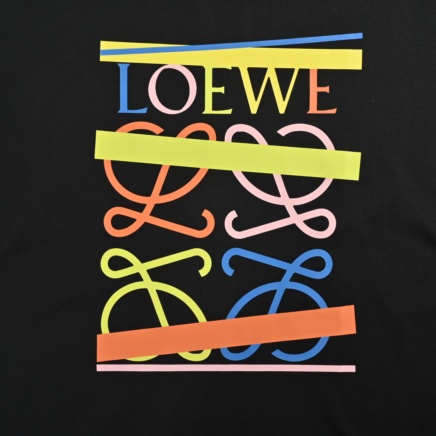 Loewe/罗意威 25ss 胶带四叶草印花短袖