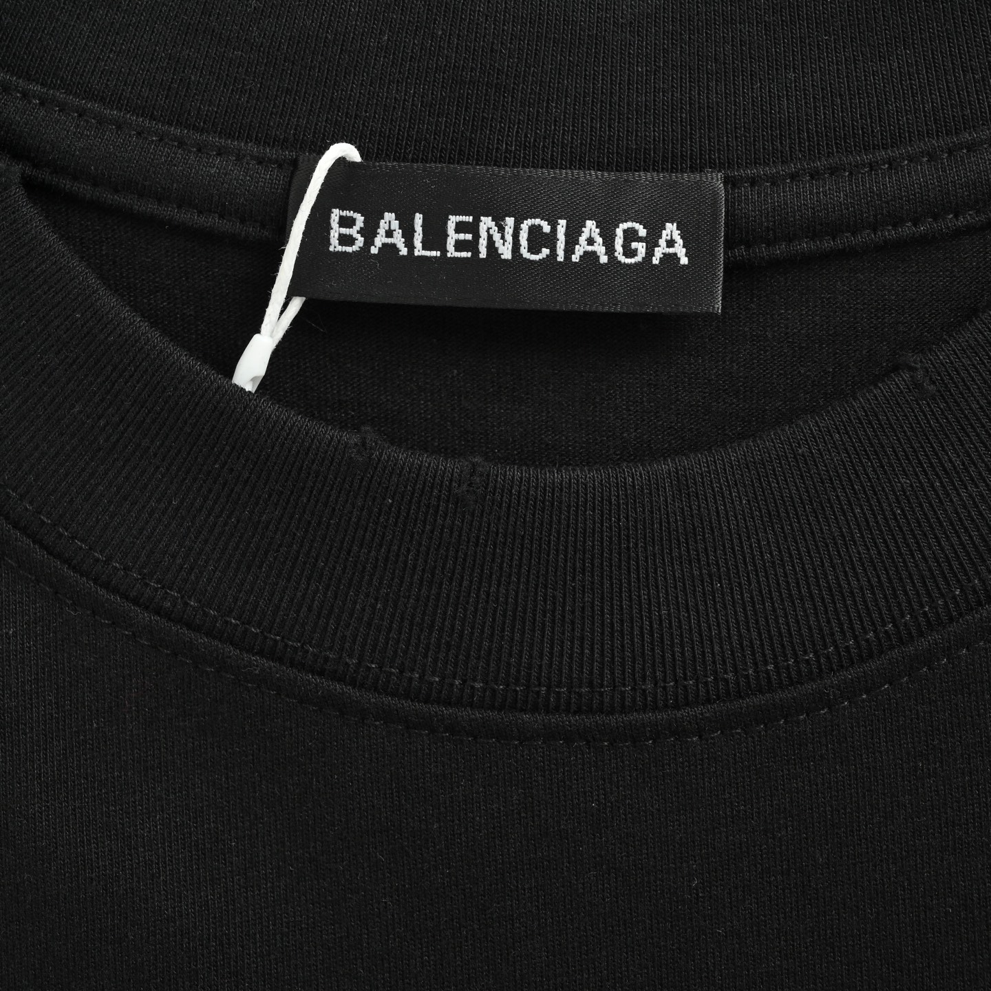 Balenciaga/巴黎世家 25ss 溶解双B字母烫钻短袖 黑色 白色