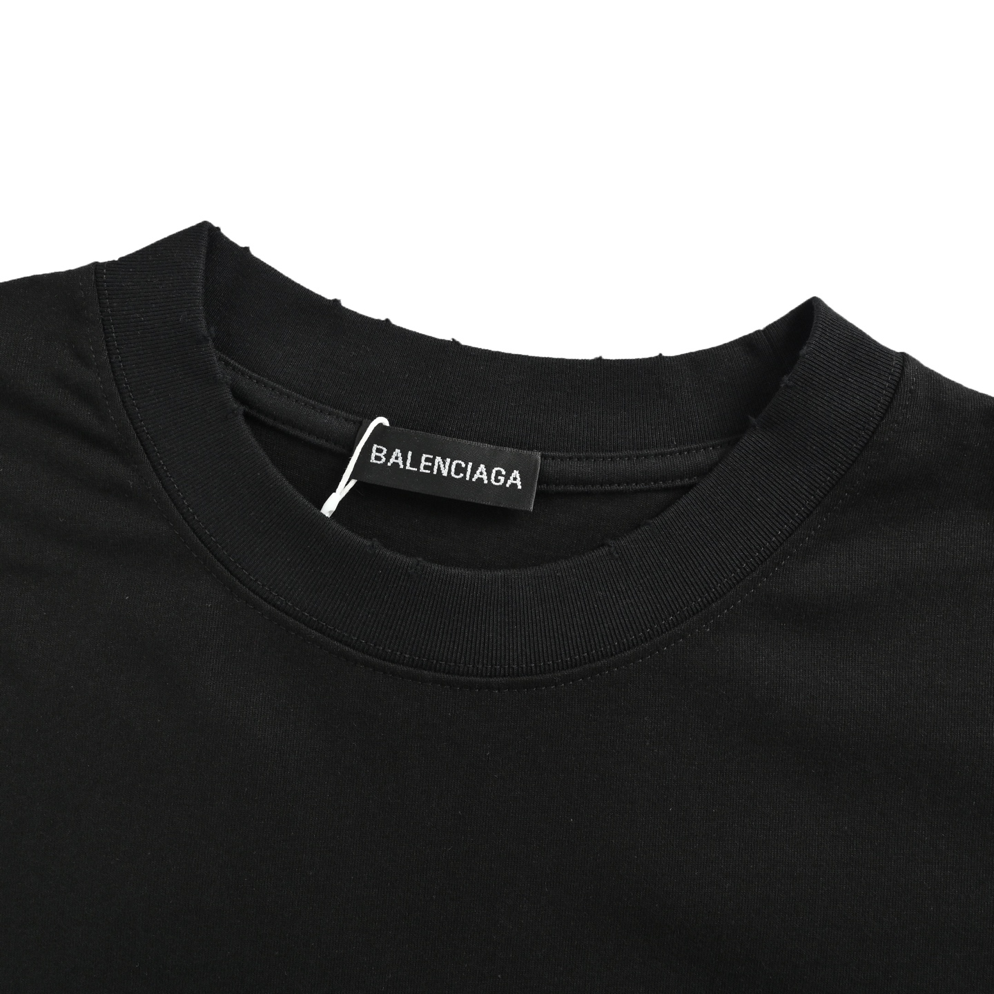 Balenciaga/巴黎世家 25ss 溶解双B字母烫钻短袖 黑色 白色