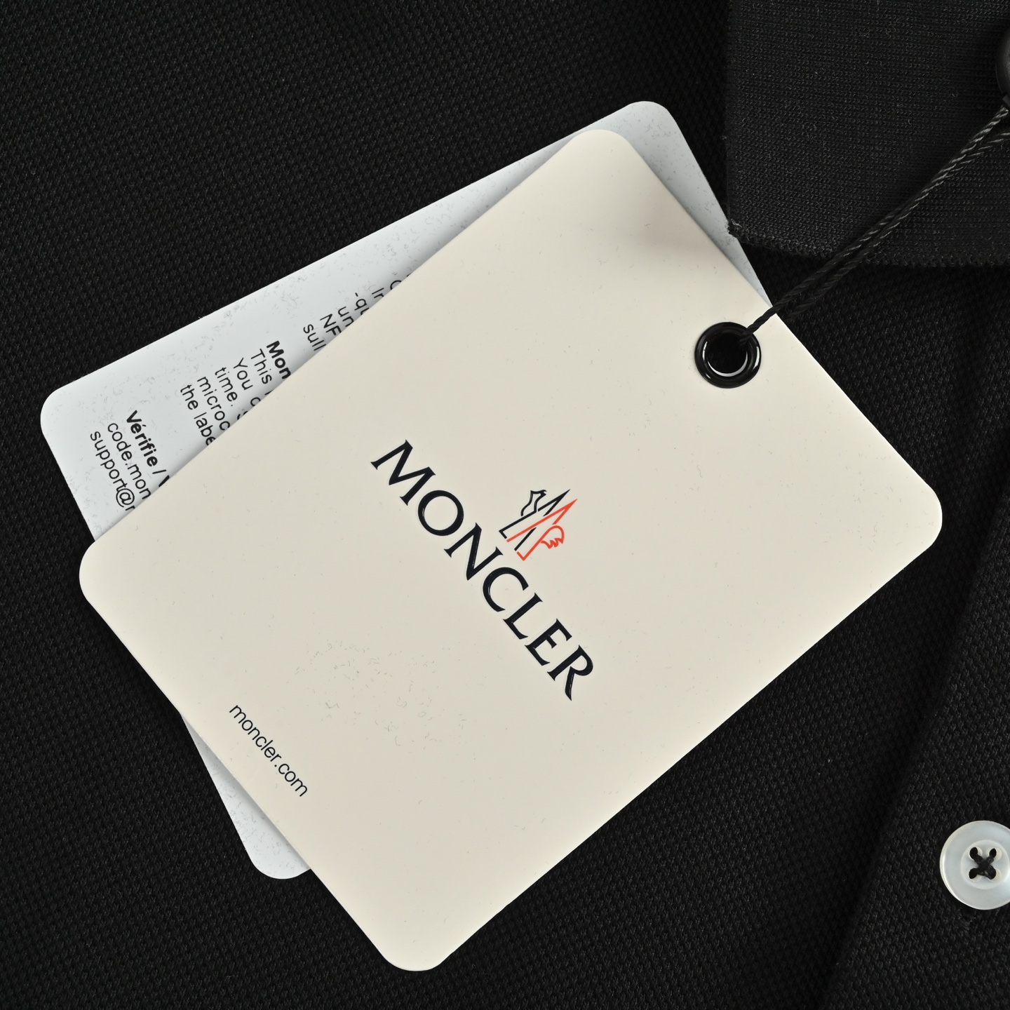 Moncler/蒙口 25ss 手臂织带拼接徽章Polo短袖 黑色 白色