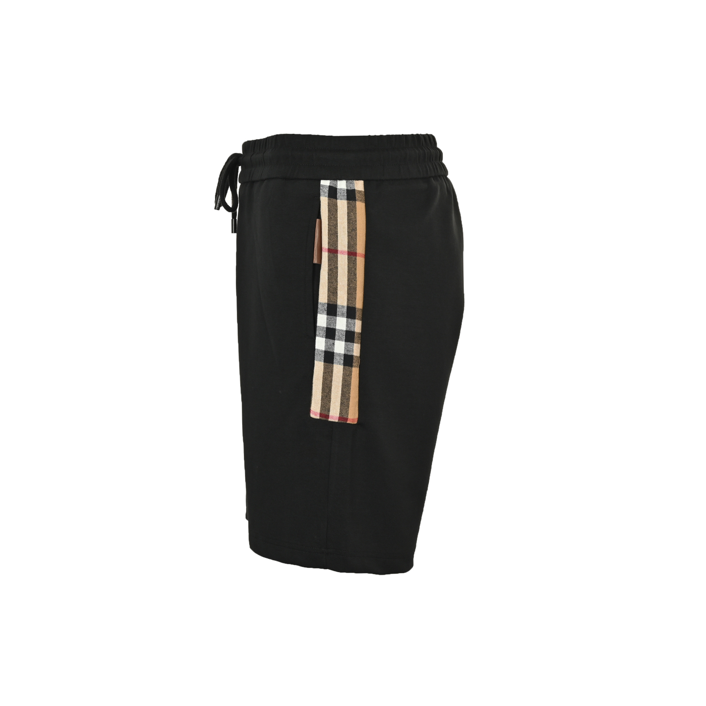 Burberry/巴宝莉 经典格纹贴布拼接短裤 黑色
