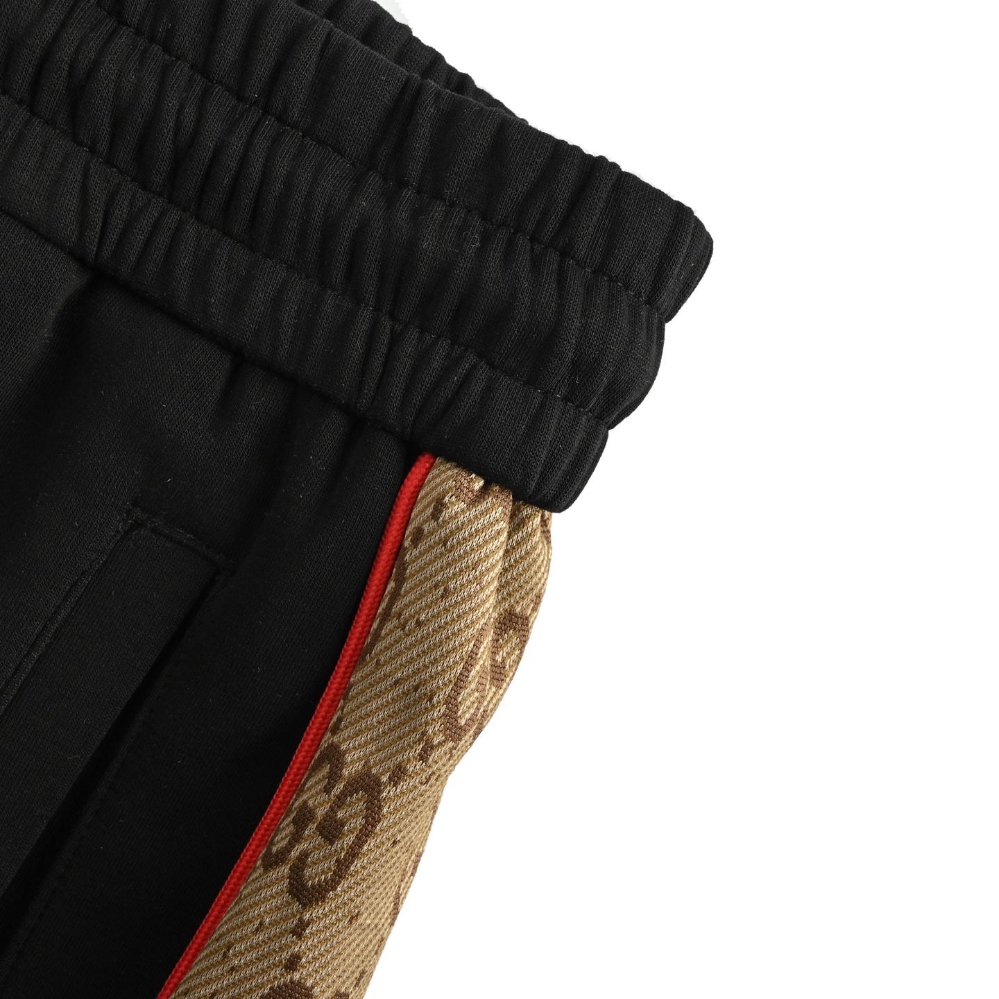 Gucci/古驰 25ss 侧边双G织带拼接短裤 杏色 黑色-Chinese UA Cheap High Quatity Brand Clothes Bags handbags Sneakers wholesale wholesaler seller from China Factory suppliers Fashion Clothing Shoes best Quality Beautiful Price Gucci/古驰 25ss 侧边双G织带拼接短裤 杏色 黑色