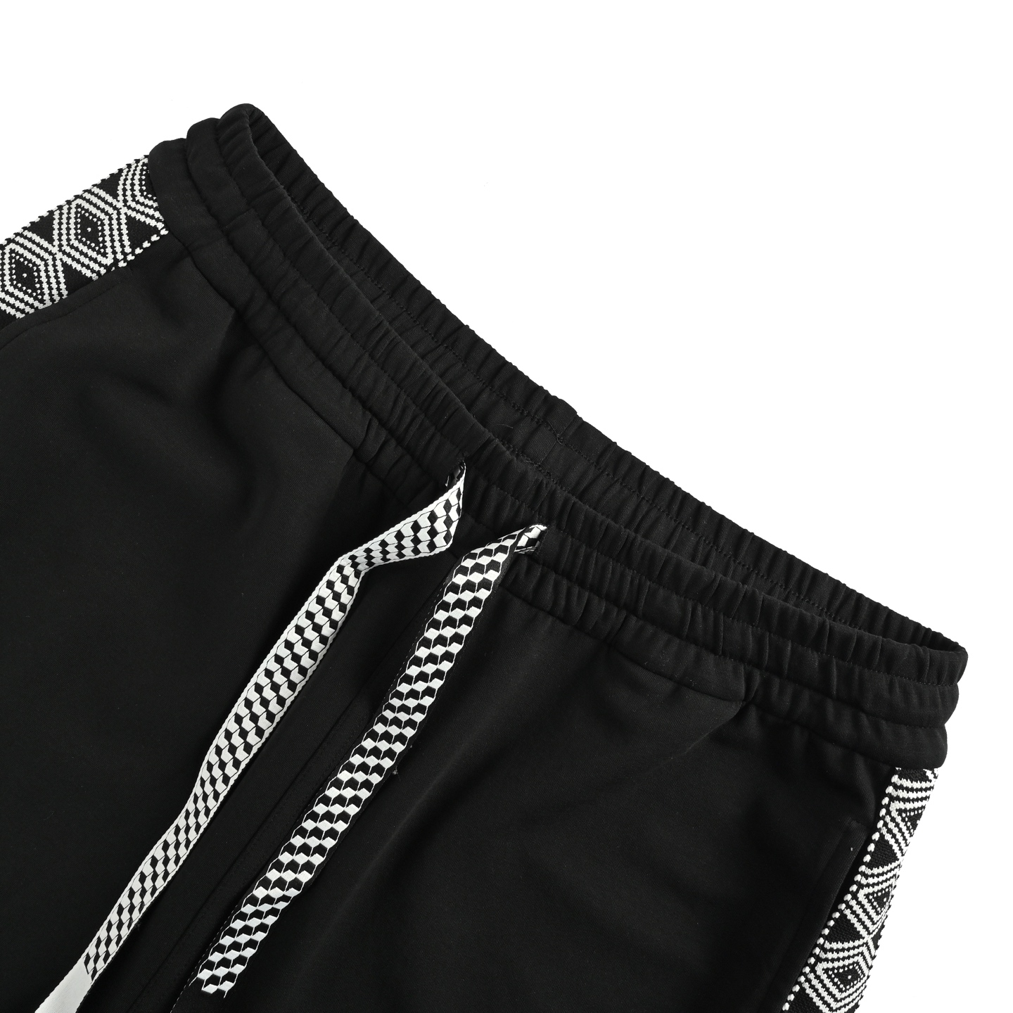 Loewe/罗意威 25ss 民族风侧边拼色织带提花短裤黑色 杏色