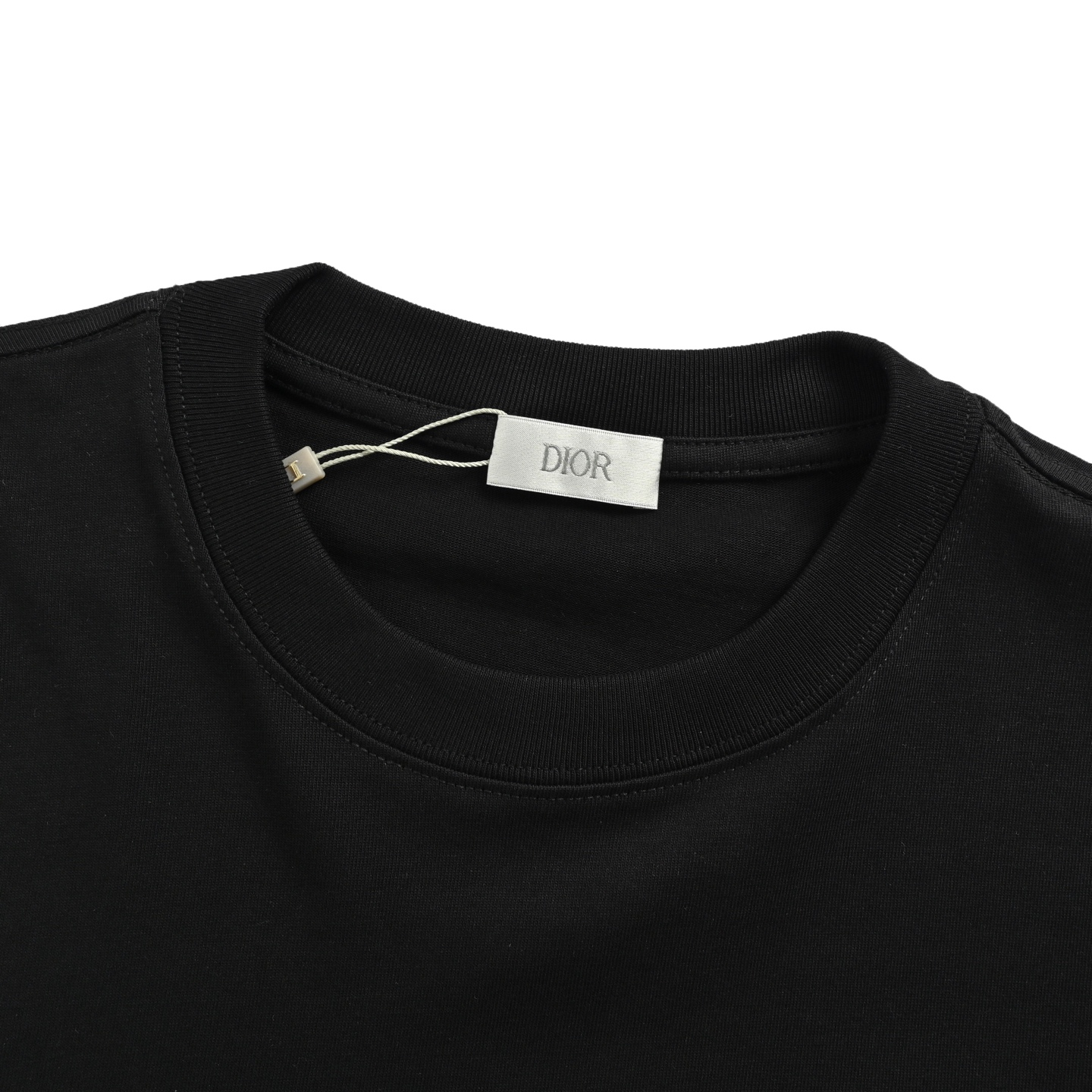 Dior/迪奥 25ss 牙刷植绒字母短袖 26支双纱精梳棉面料 黑色 白色