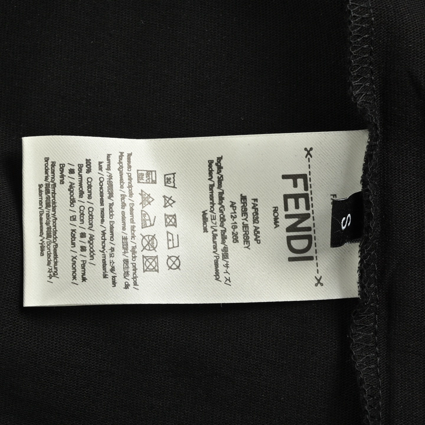 Fendi/芬迪 25ss 小怪兽眼睛植绒压胶短袖