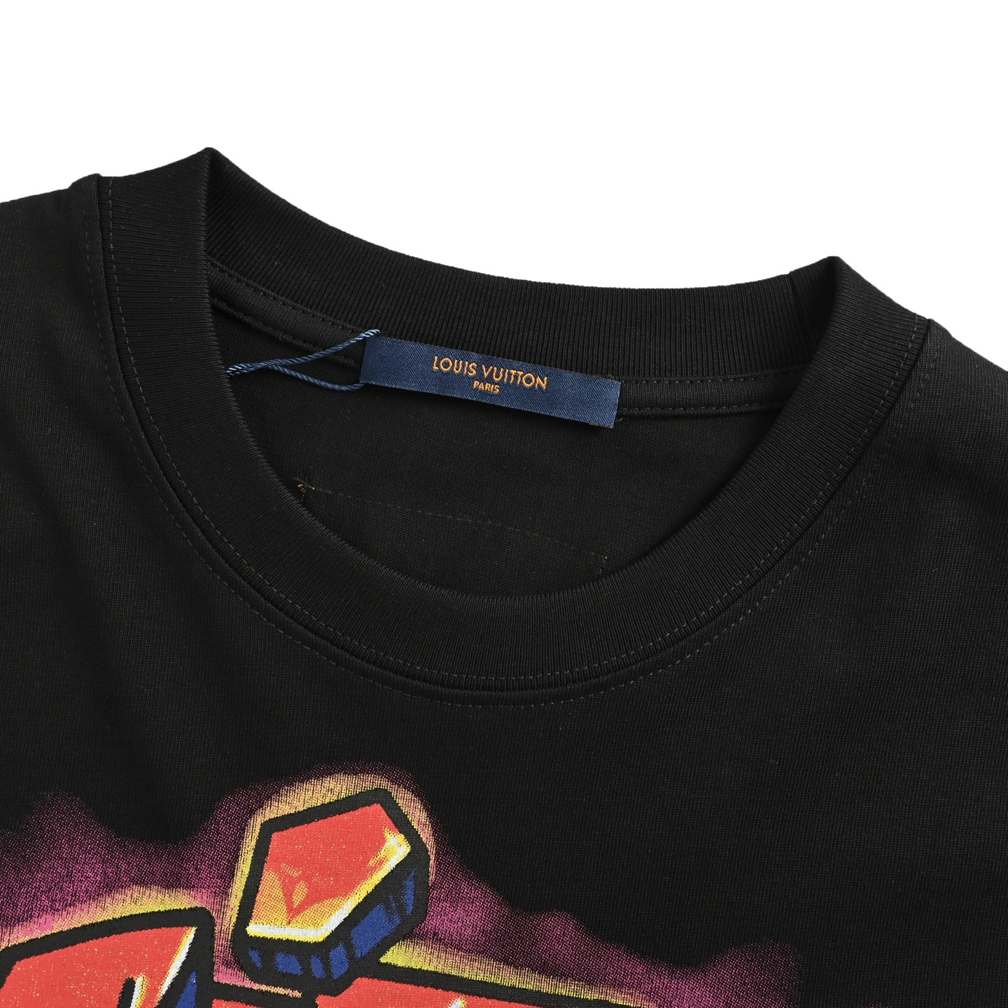 Louis Vuitton/路易威登 漫画卡通火焰字母印花短袖