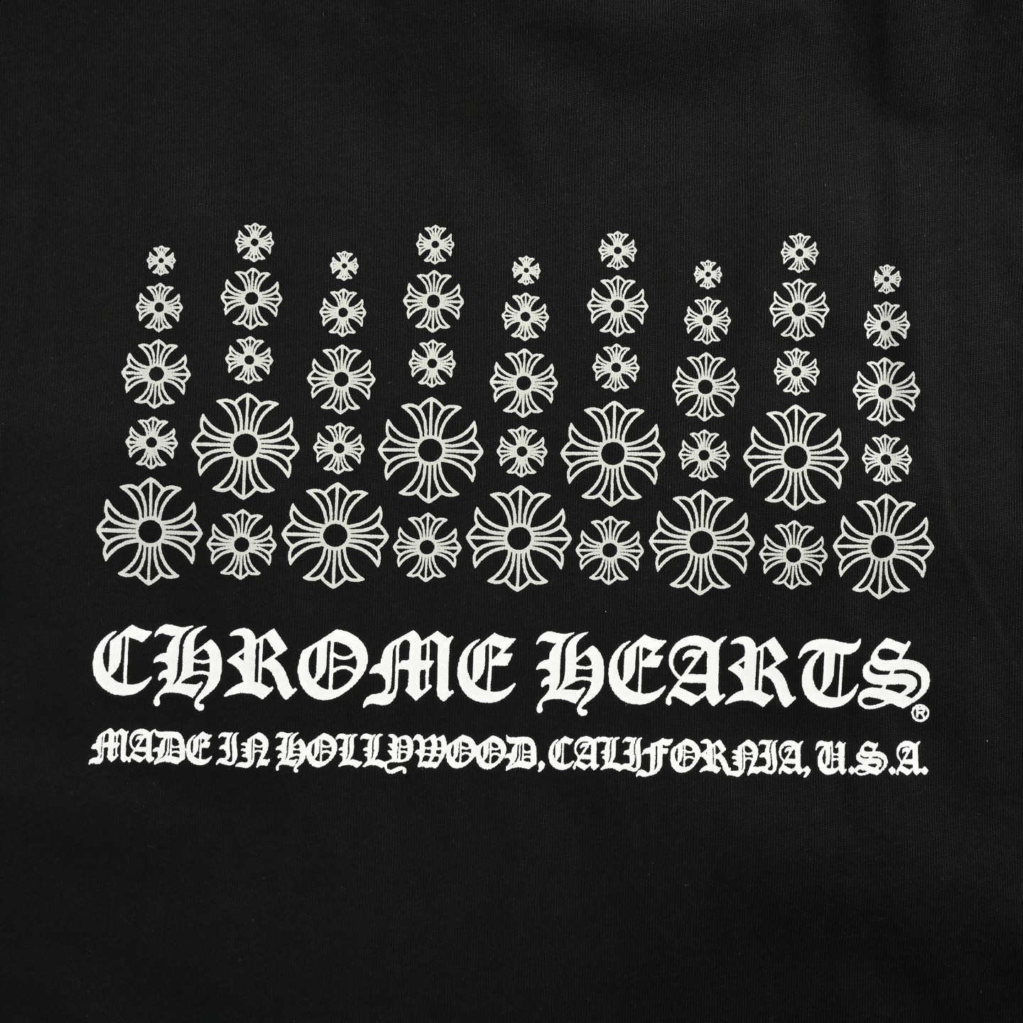 Chrome Hearts/克罗心 25ss 条纹十字花印花短袖 黑色 白色