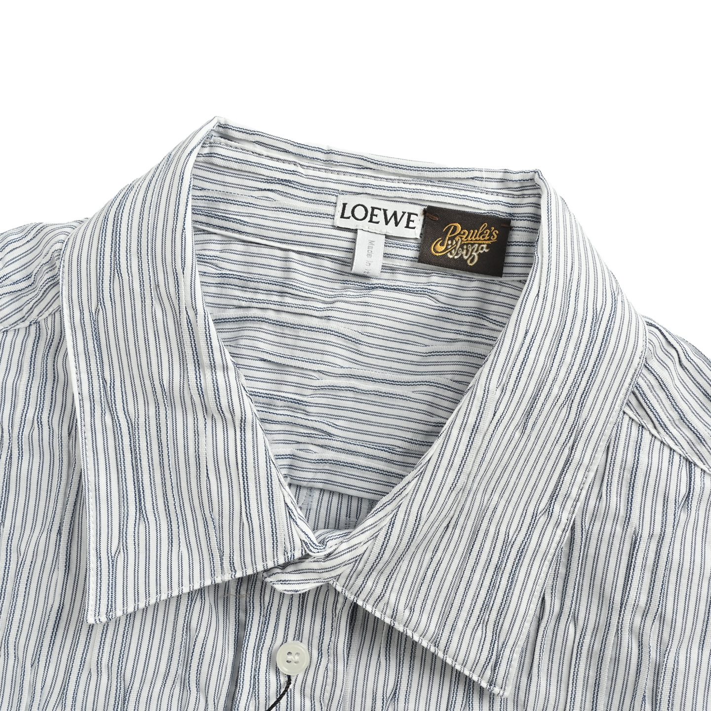 Loewe/罗意威 25ss 条纹波浪纹理短袖衬衫-Chinese UA Cheap High Quatity Brand Clothes Bags handbags Sneakers wholesale wholesaler seller from China Factory suppliers Fashion Clothing Shoes best Quality Beautiful Price Loewe/罗意威 25ss 条纹波浪纹理短袖衬衫