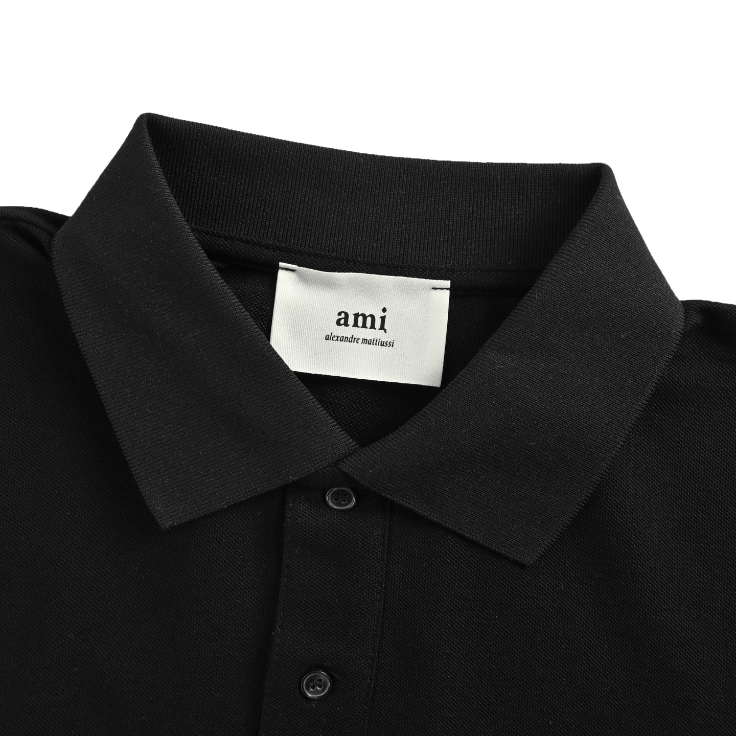 Ami 25ss 白色小爱心刺绣Polo短袖 2025Ami翻领平绣小白爱心polo衫