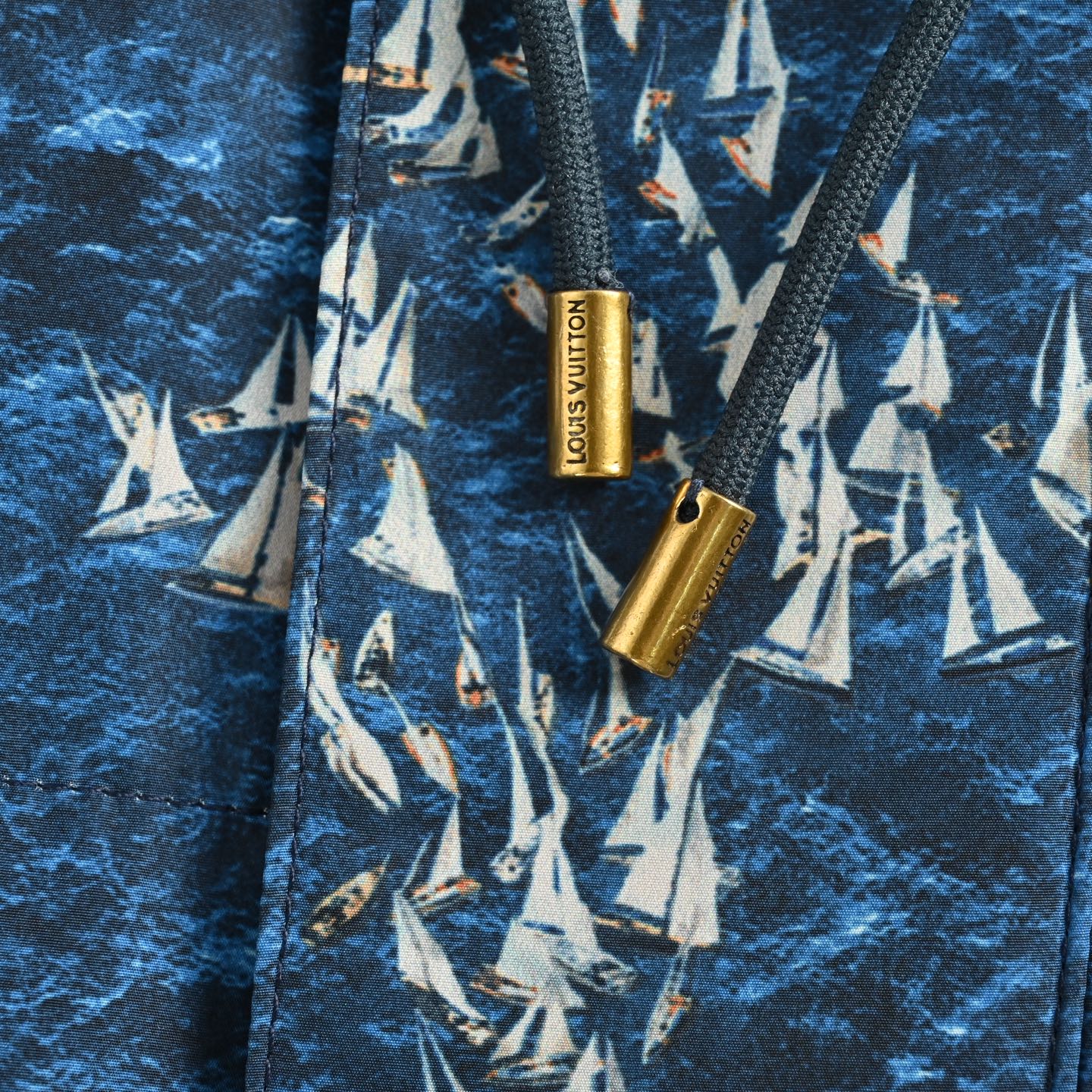 Louis Vuitton/路易威登 蓝印染印花连帽夹克外套