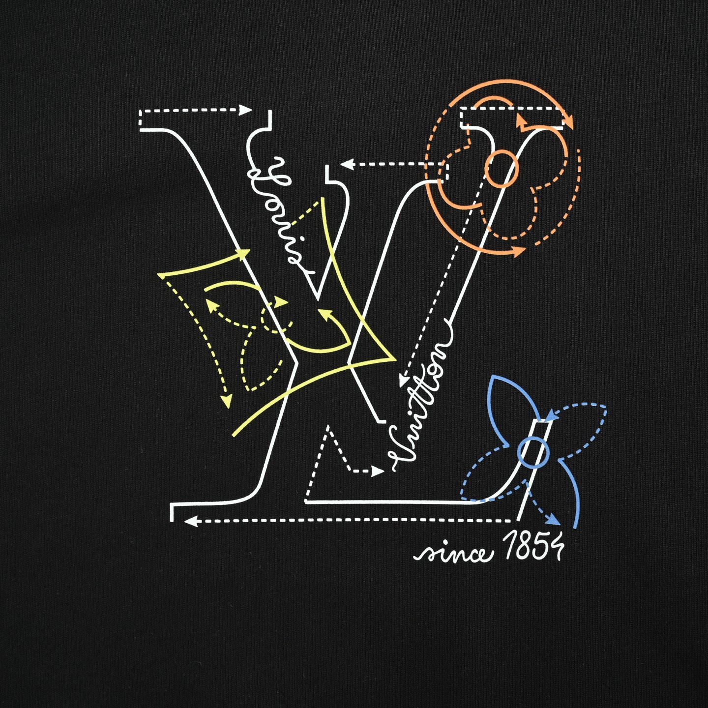 Louis Vuitton/路易威登 25ss 虚线logo印花短袖