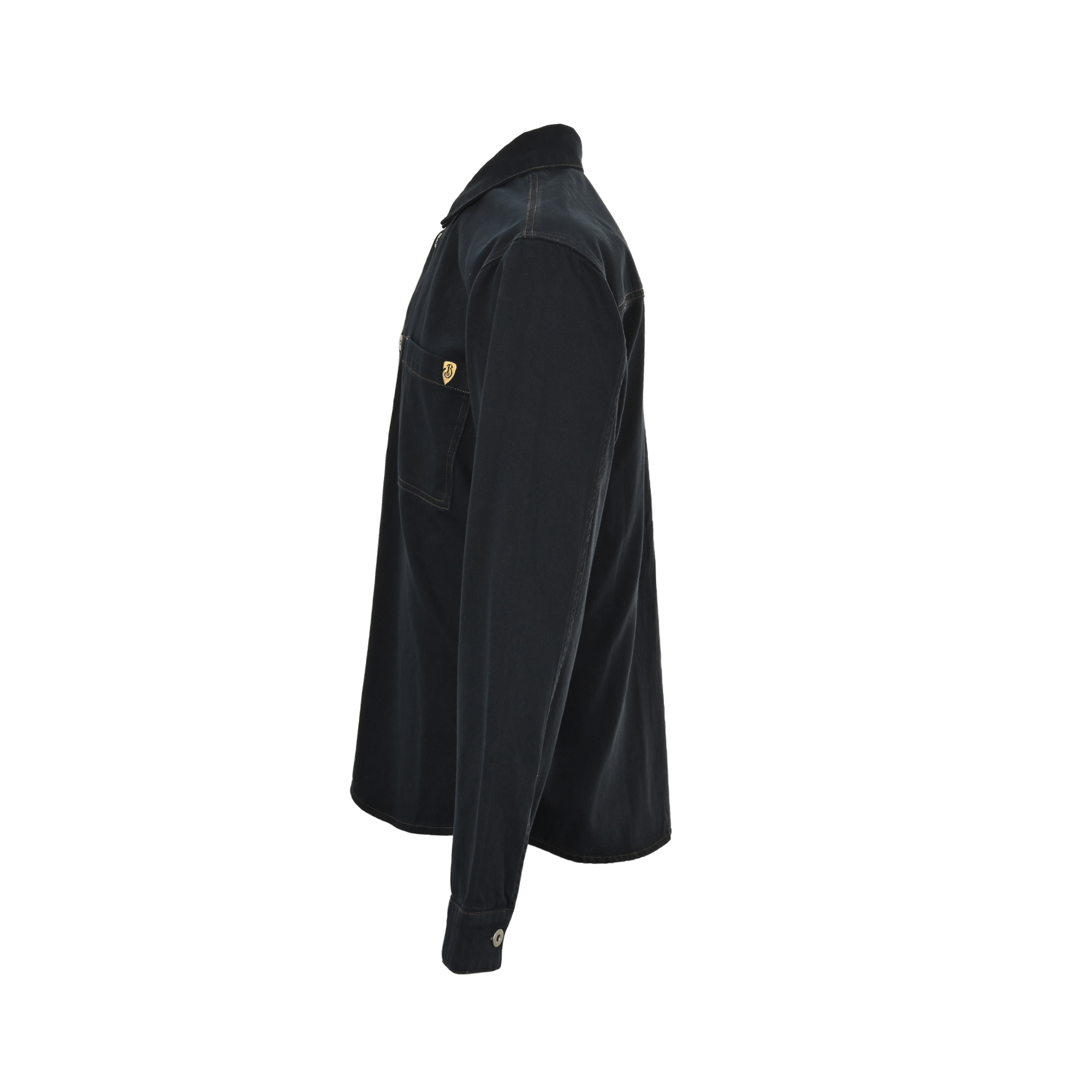 Burberry/巴宝莉 25ss 盾牌翻领牛仔衬衫外套 墨绿色 牛仔蓝 米白色