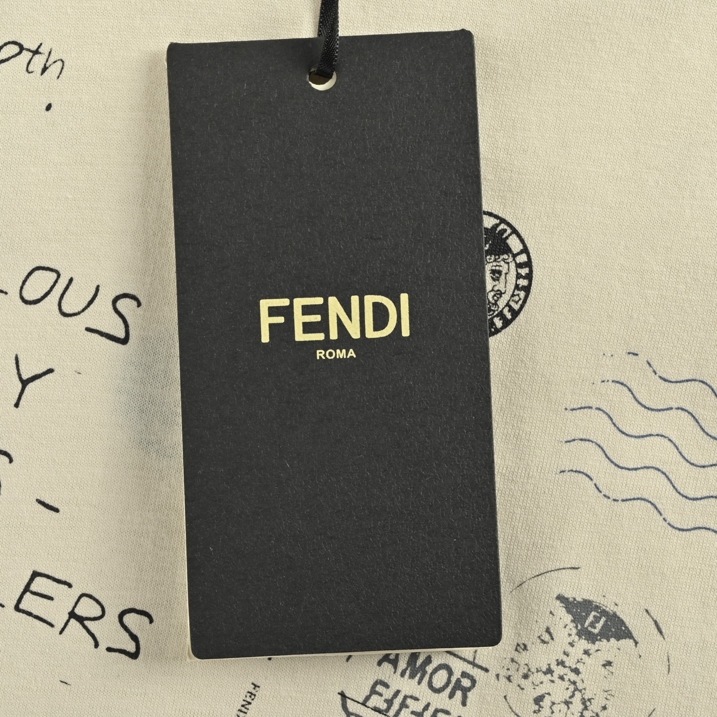 Fendi/芬迪 25ss 邮票盖章印花短袖