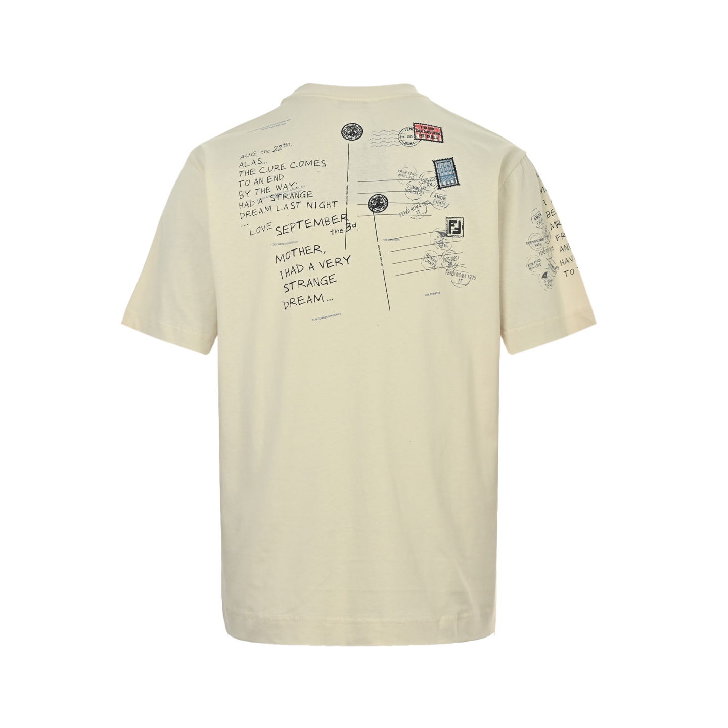 Fendi/芬迪 25ss 邮票盖章印花短袖