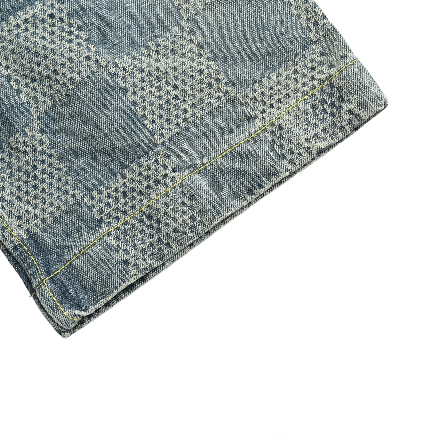 Louis Vuitton/路易威登 25ss 棋盘格套装牛仔短袖衬衫