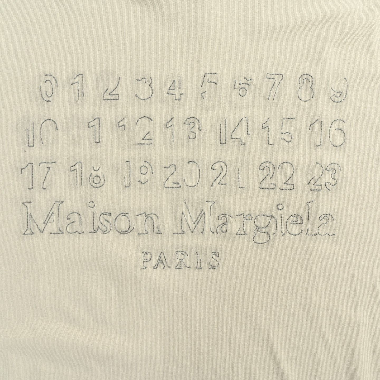 Maison Margiela/吉拉MM6 未完成刺绣印花短袖
