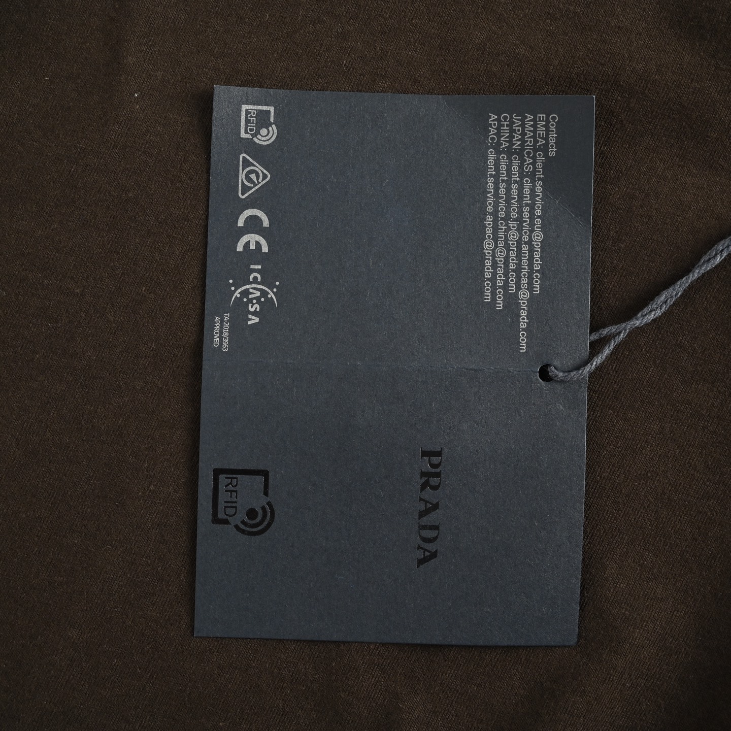 Prada/普拉达 布标白边假两件短袖