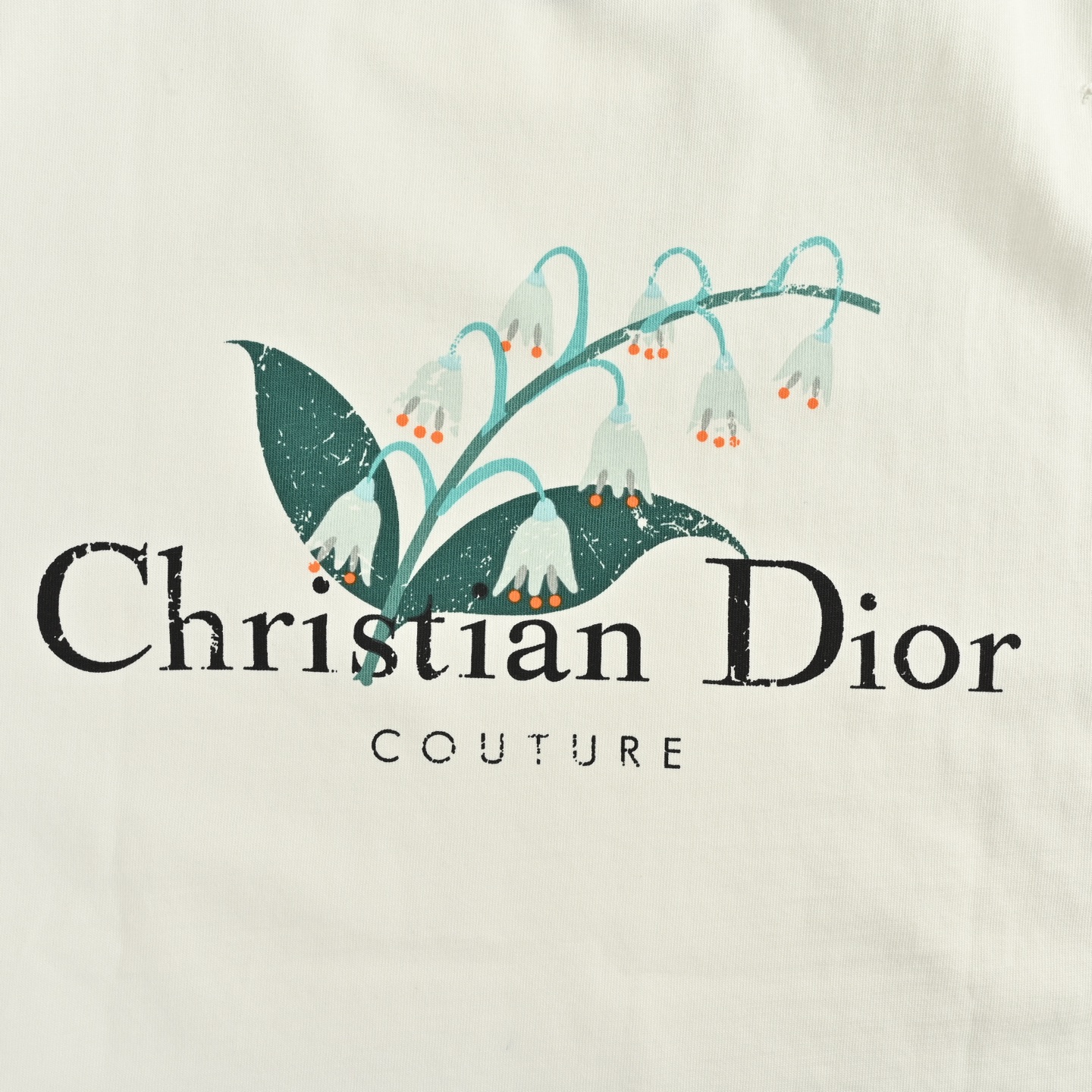 Dior/迪奥 25ss 铃兰花做旧破洞短袖-Chinese UA Cheap High Quatity Brand Clothes Bags handbags Sneakers wholesale wholesaler seller from China Factory suppliers Fashion Clothing Shoes best Quality Beautiful Price Dior/迪奥 25ss 铃兰花做旧破洞短袖