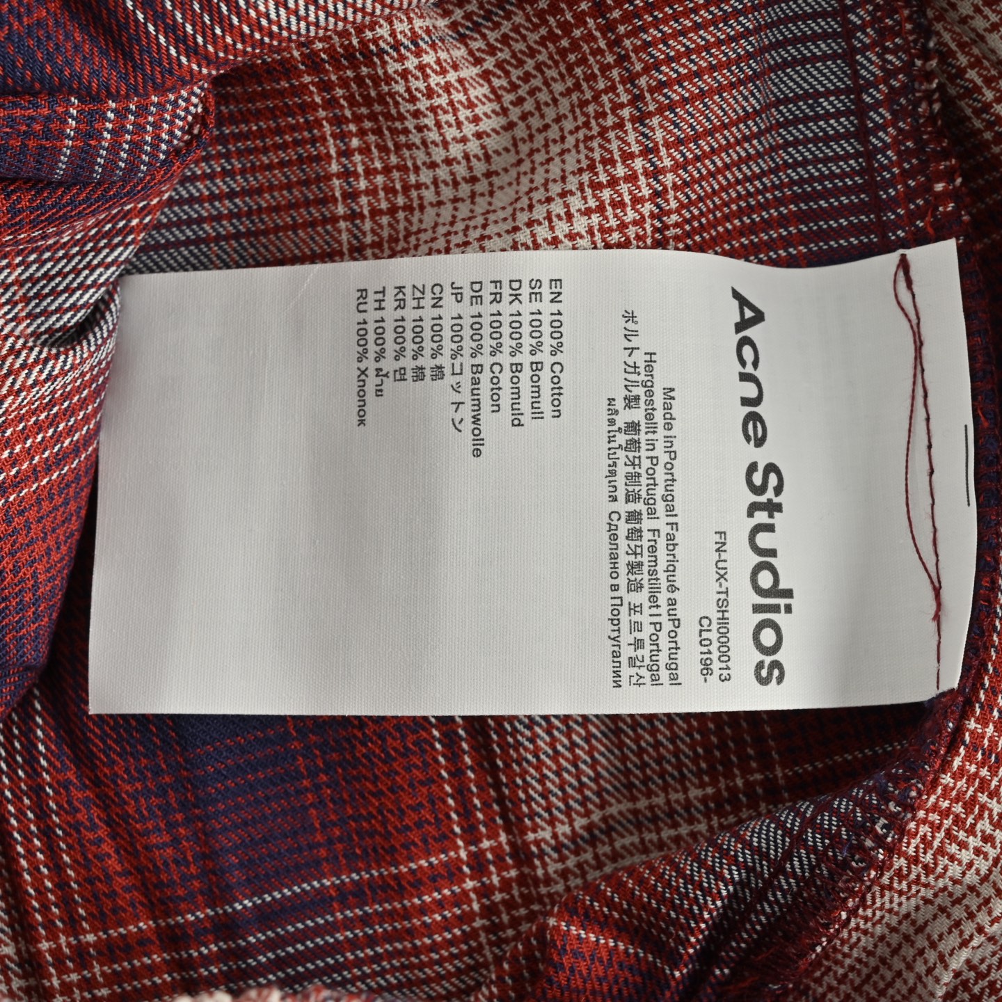Acne Studios 25ss 红白格短裤