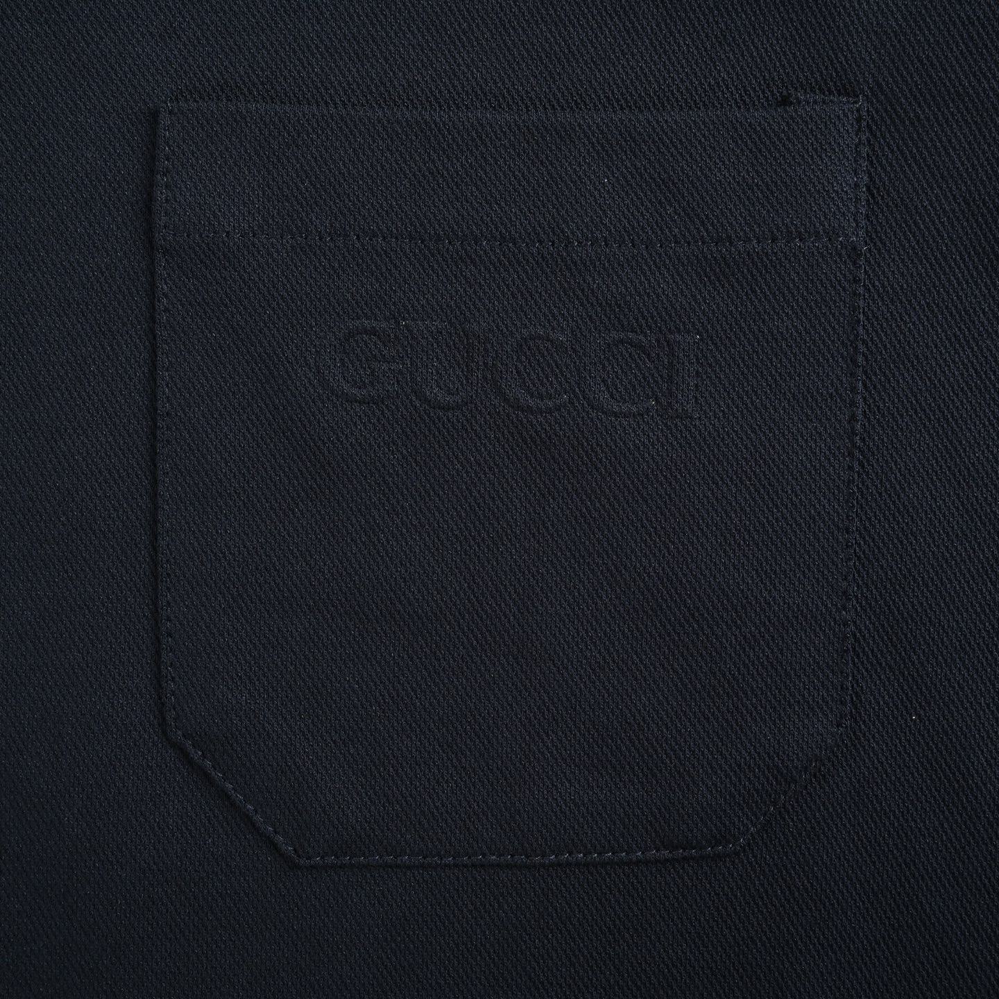 Gucci/古驰 25ss 口袋织带标识Polo短袖 定制三角珠层雅致珠地棉