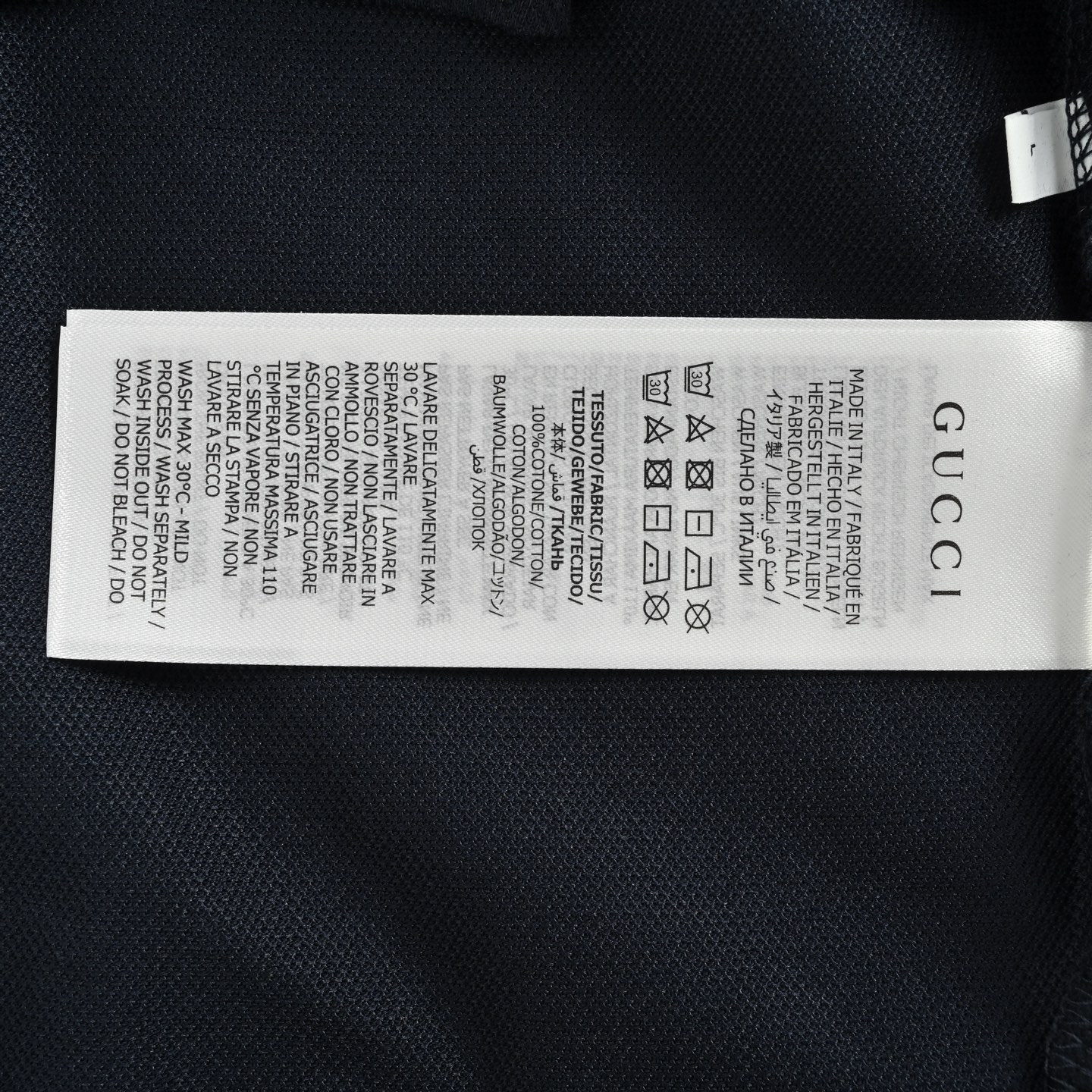 Gucci/古驰 25ss 口袋织带标识Polo短袖 定制三角珠层雅致珠地棉