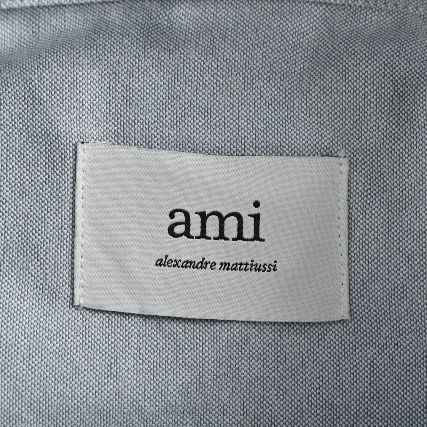 Ami 小爱心刺绣短袖衬衫 定制奢感牛津布