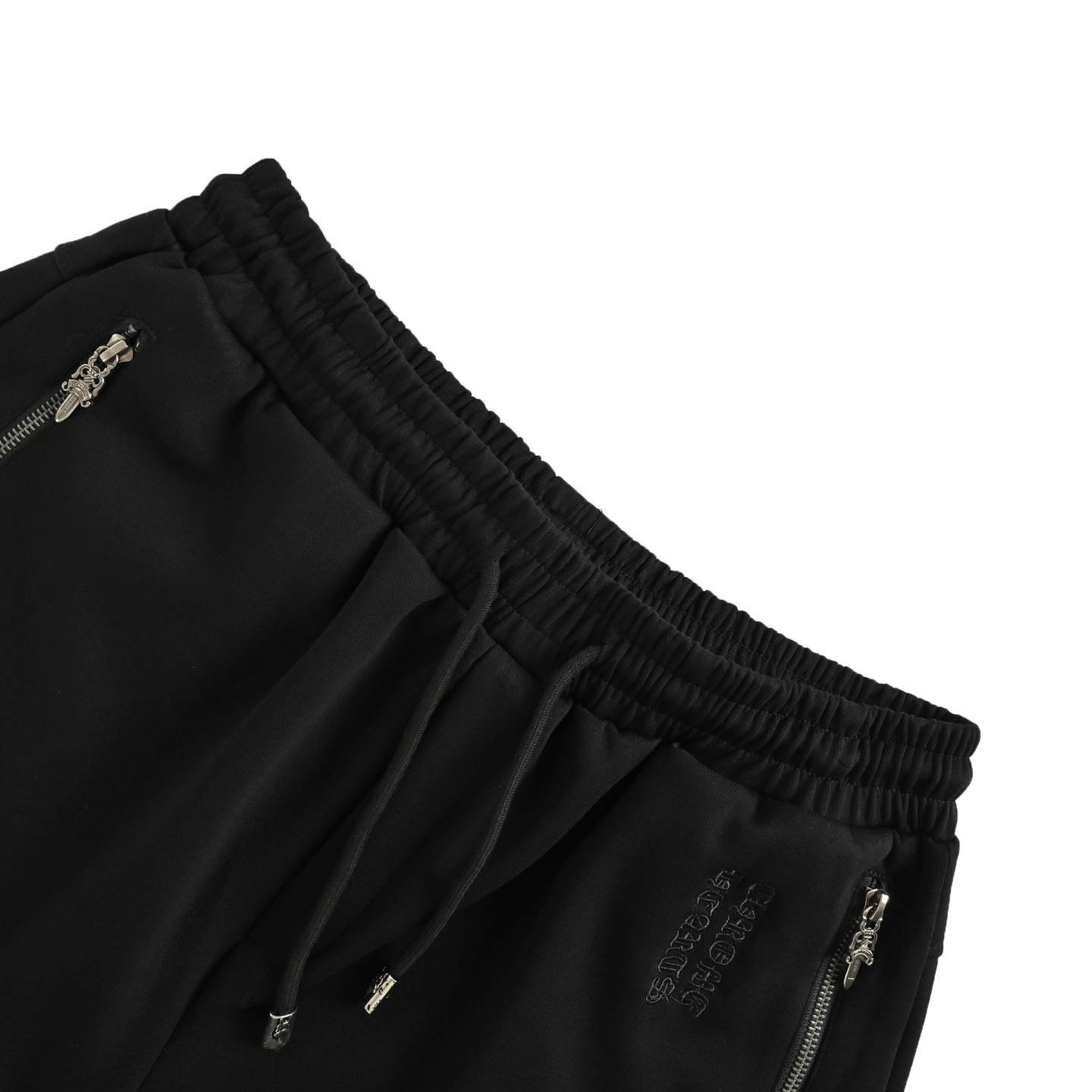 Chrome Hearts/克罗心 25ss 刺绣白标十字架短裤 黑色