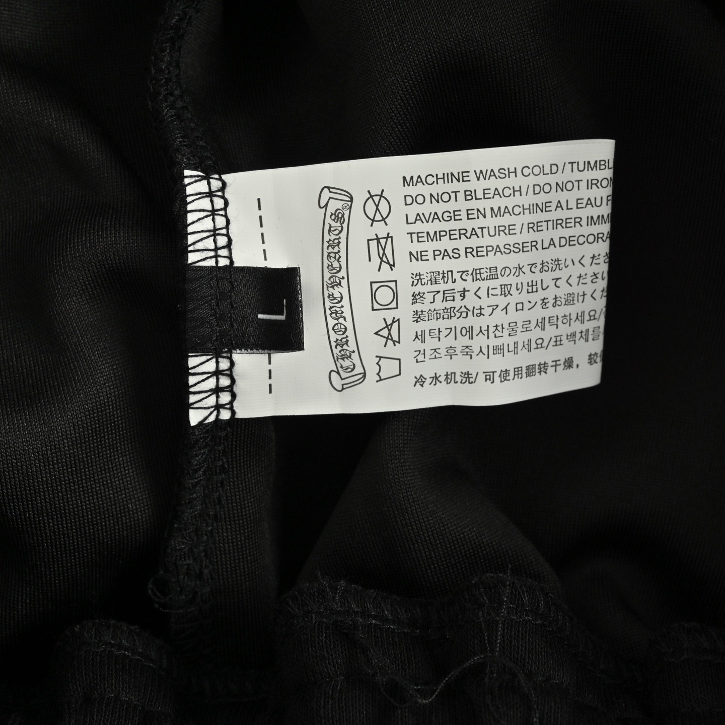 Chrome Hearts/克罗心 25ss 刺绣白标十字架短裤 黑色