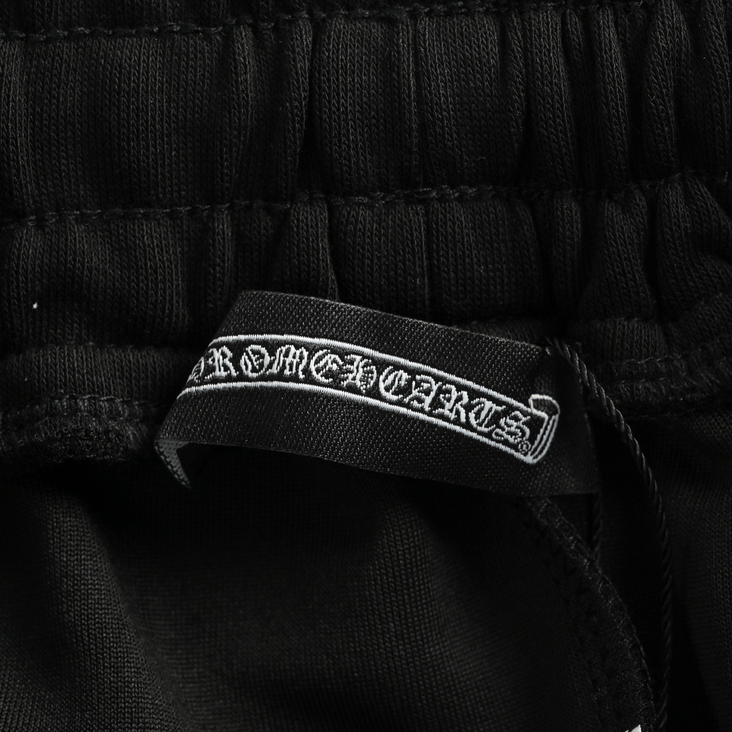 Chrome Hearts/克罗心 25ss 刺绣七彩皮标十字架短裤 手摇贴定制皮标梵文刺绣 黑色