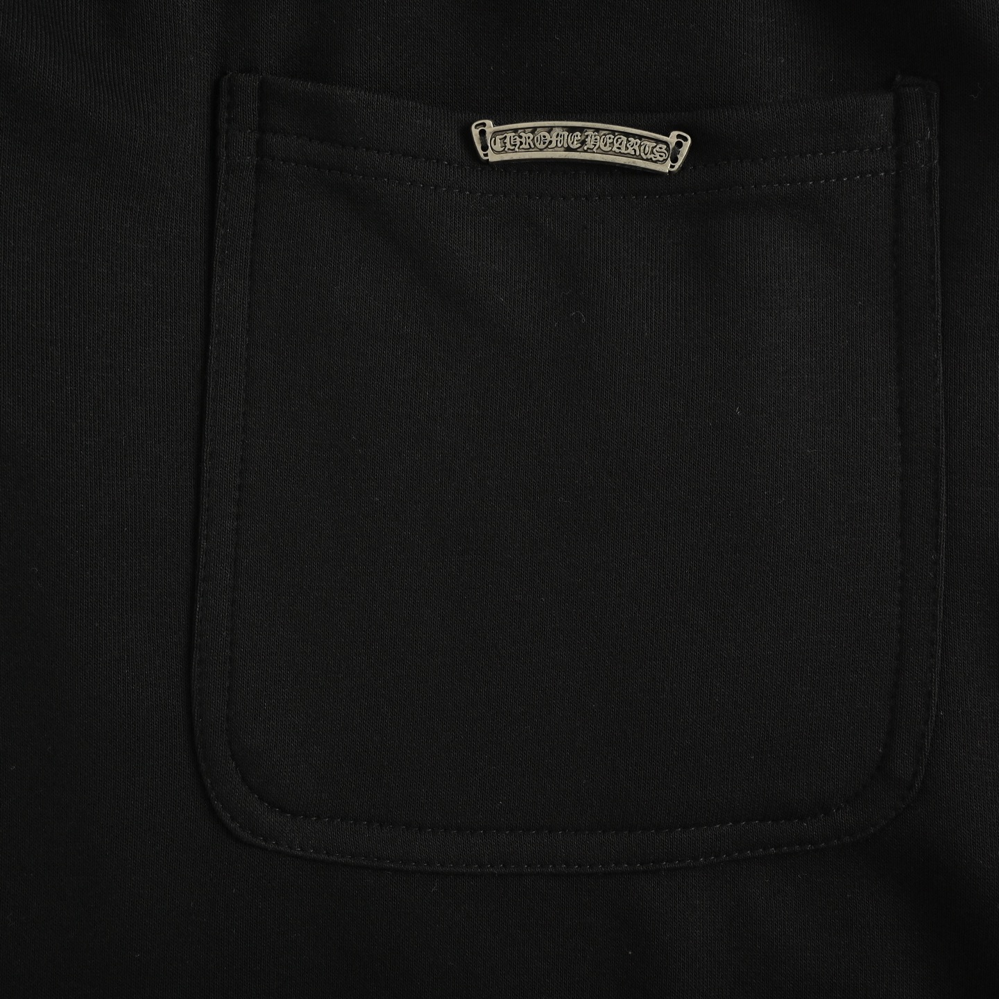 Chrome Hearts/克罗心 25ss 刺绣七彩皮标十字架短裤 手摇贴定制皮标梵文刺绣 黑色