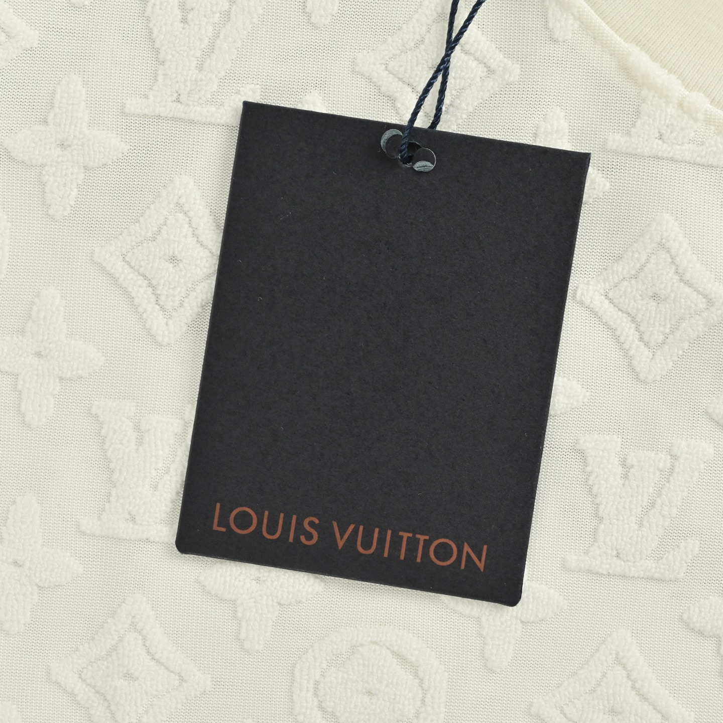 Louis Vuitton/路易威登 25ss 凹凸满印老花提花短袖 白色 黑色