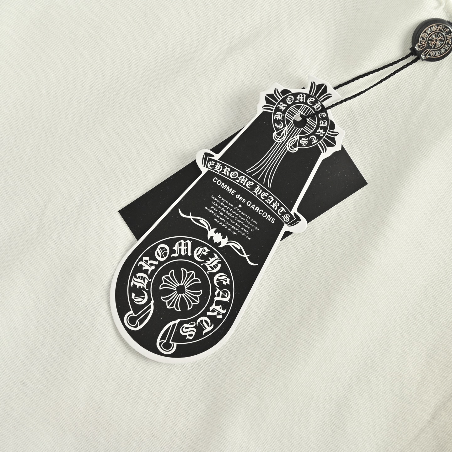 Chrome Hearts/克罗心 红标十字架贴布刺绣水洗破洞短袖 黑色 白色 宝蓝色 咖啡色