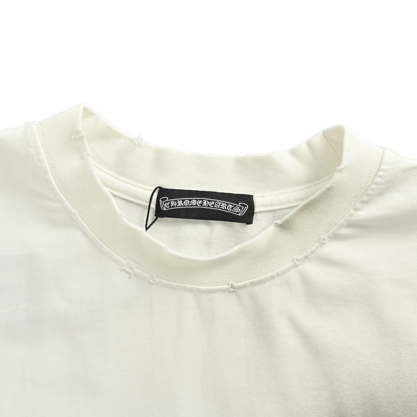 Chrome Hearts/克罗心 红标十字架贴布刺绣水洗破洞短袖 黑色 白色 宝蓝色 咖啡色