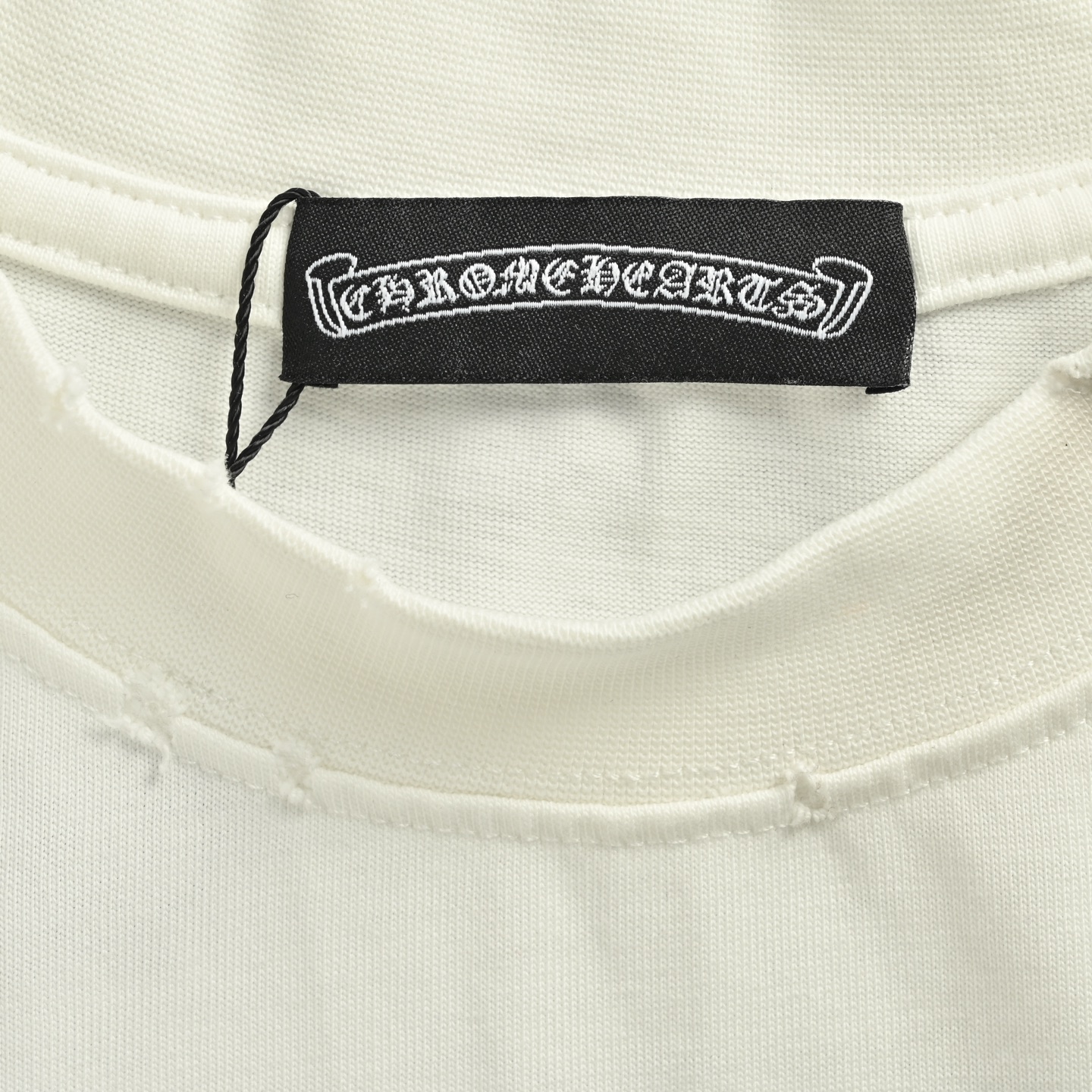 Chrome Hearts/克罗心 红标十字架贴布刺绣水洗破洞短袖 黑色 白色 宝蓝色 咖啡色