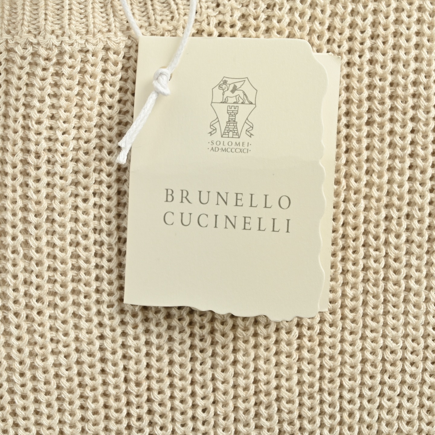 BRUNELLO CUCINELLI BC 纯色罗纹针织短袖