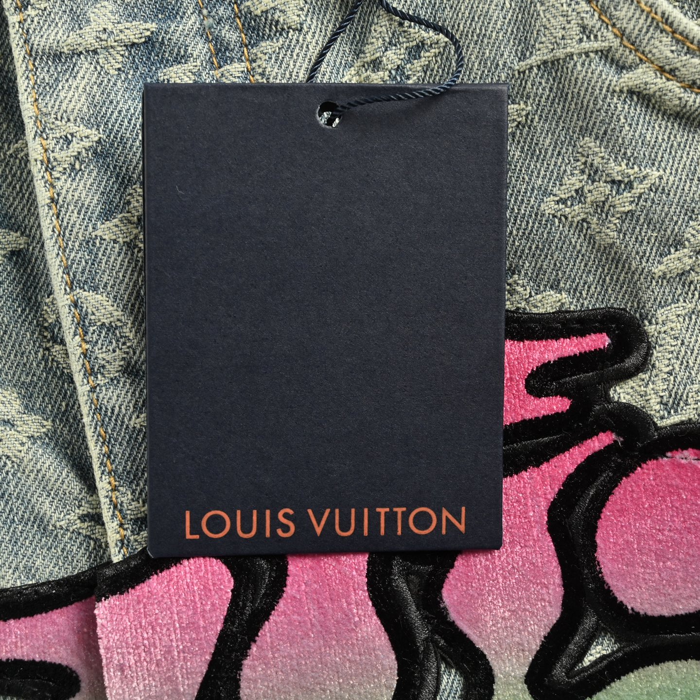 Louis Vuitton/路易威登 渐变火焰老花提花牛仔裤