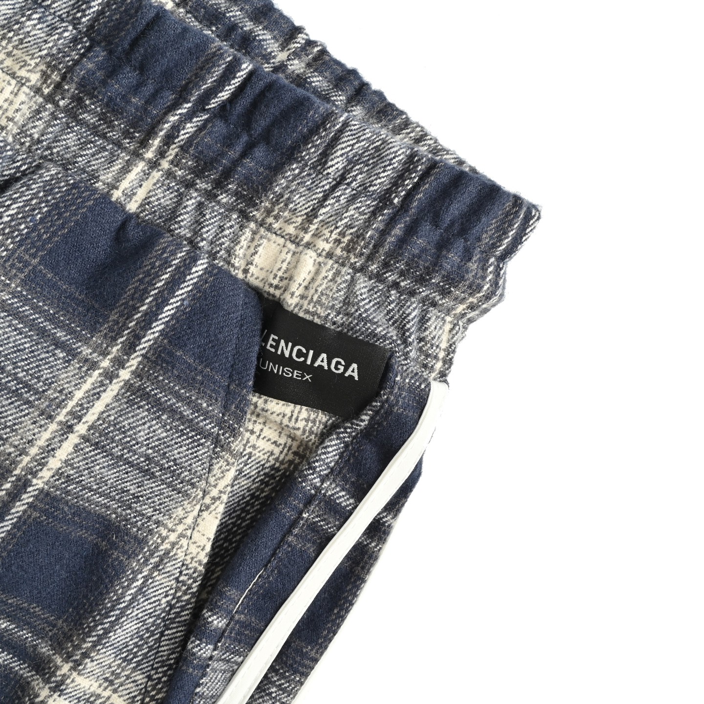 Balenciaga/巴黎世家 格纹字母刺绣条纹短裤