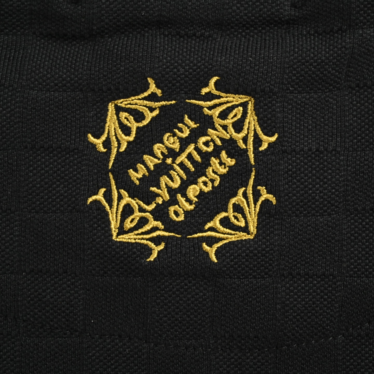 Louis Vuitton/路易威登 25ss DAMIER金丝刺绣珠地短袖