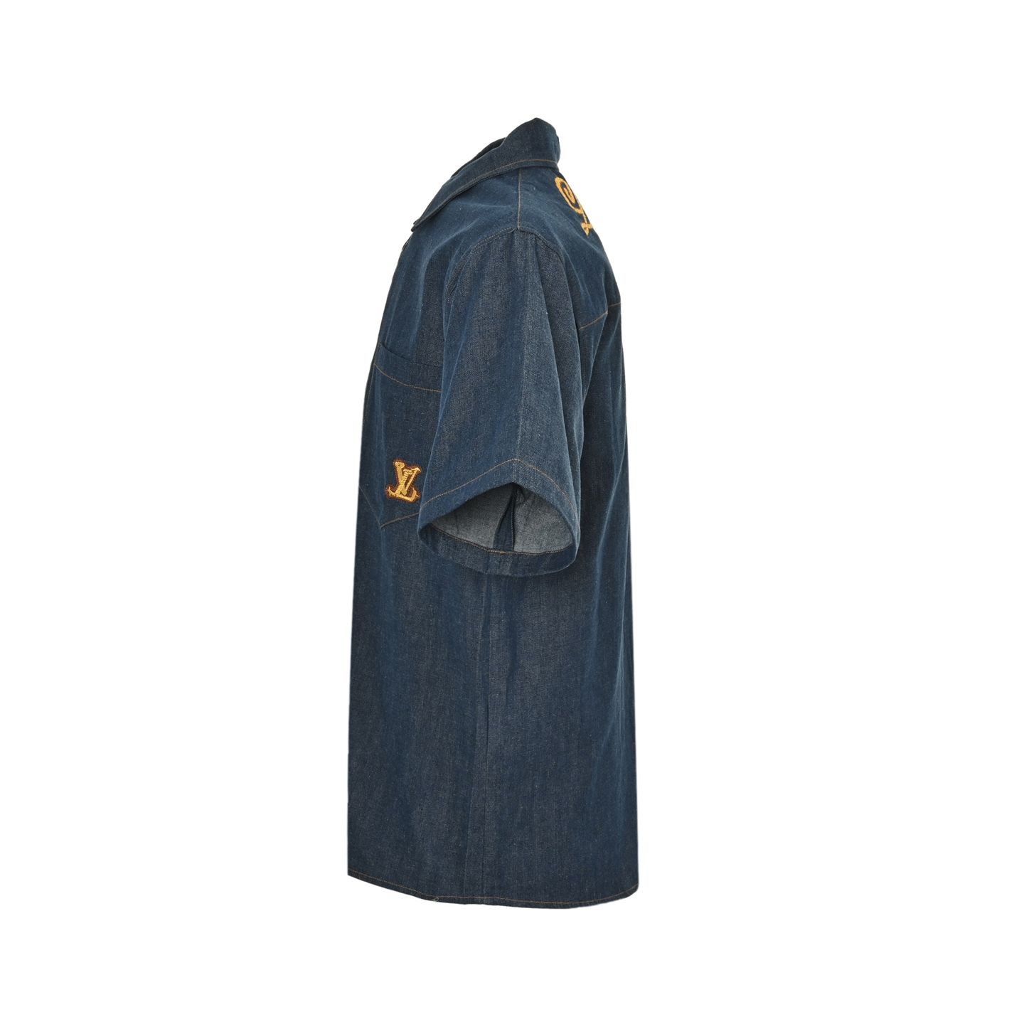 Louis Vuitton/路易威登 25ss 麻绳刺绣套装牛仔短袖衬衫 毛驴棉质青年布短袖衬衫-Chinese UA Cheap High Quatity Brand Clothes Bags handbags Sneakers wholesale wholesaler seller from China Factory suppliers Fashion Clothing Shoes best Quality Beautiful Price Louis Vuitton/路易威登 25ss 麻绳刺绣套装牛仔短袖衬衫 毛驴棉质青年布短袖衬衫