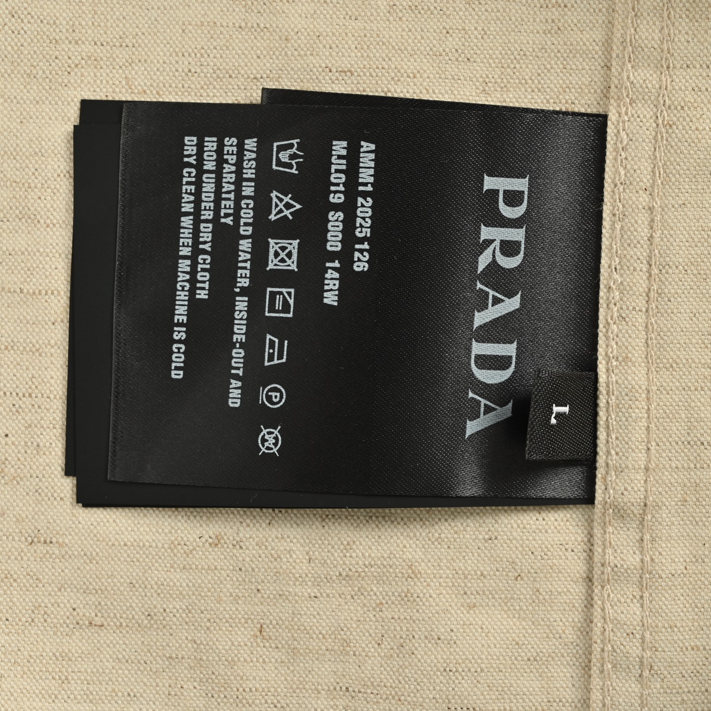 Prada/普拉达 纯色单排亚麻长袖衬衫外套