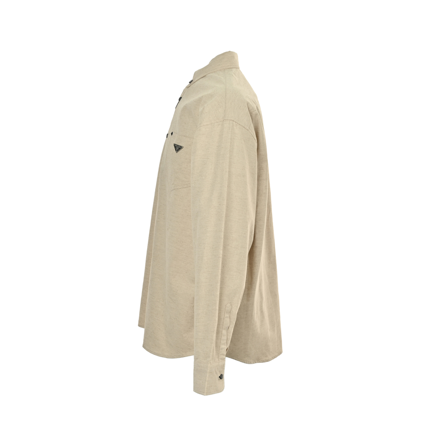 Prada/普拉达 纯色单排亚麻长袖衬衫外套