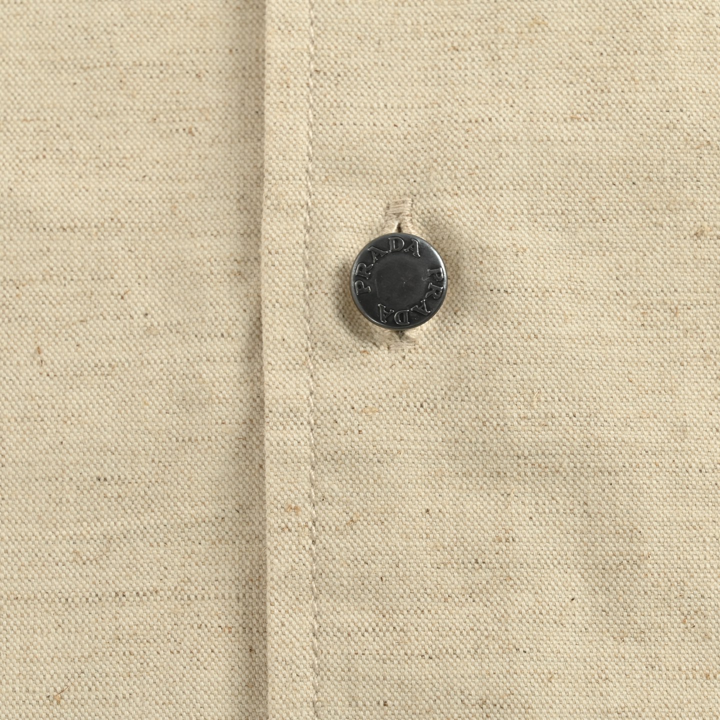 Prada/普拉达 纯色单排亚麻长袖衬衫外套