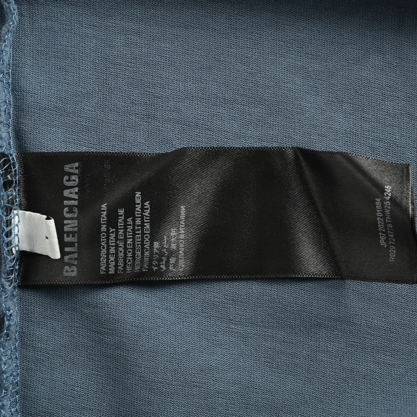 Balenciaga/巴黎世家 字母艺术印花水洗短袖 湖蓝色-Chinese UA Cheap High Quatity Brand Clothes Bags handbags Sneakers wholesale wholesaler seller from China Factory suppliers Fashion Clothing Shoes best Quality Beautiful Price Balenciaga/巴黎世家 字母艺术印花水洗短袖 湖蓝色