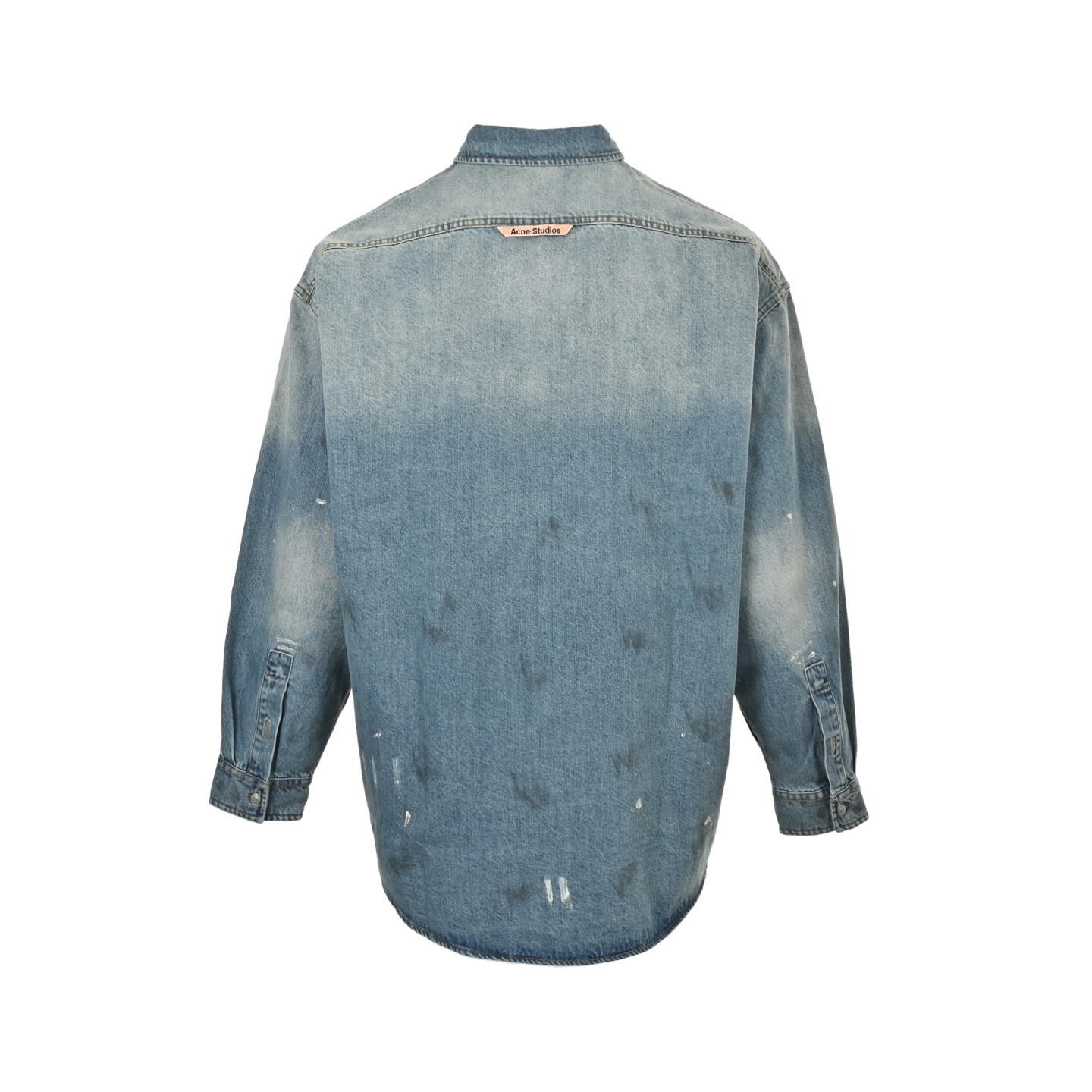 ACNE STUDIOS 泼墨纽扣徽标落肩牛仔衬衫外套
