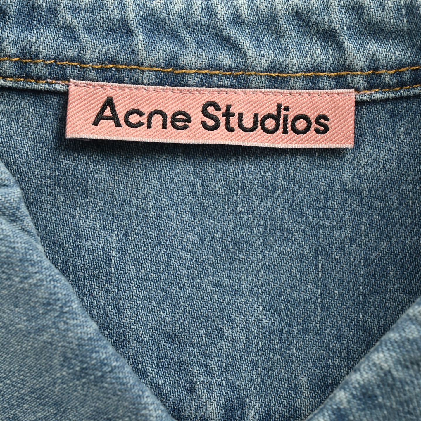 ACNE STUDIOS 泼墨纽扣徽标落肩牛仔衬衫外套